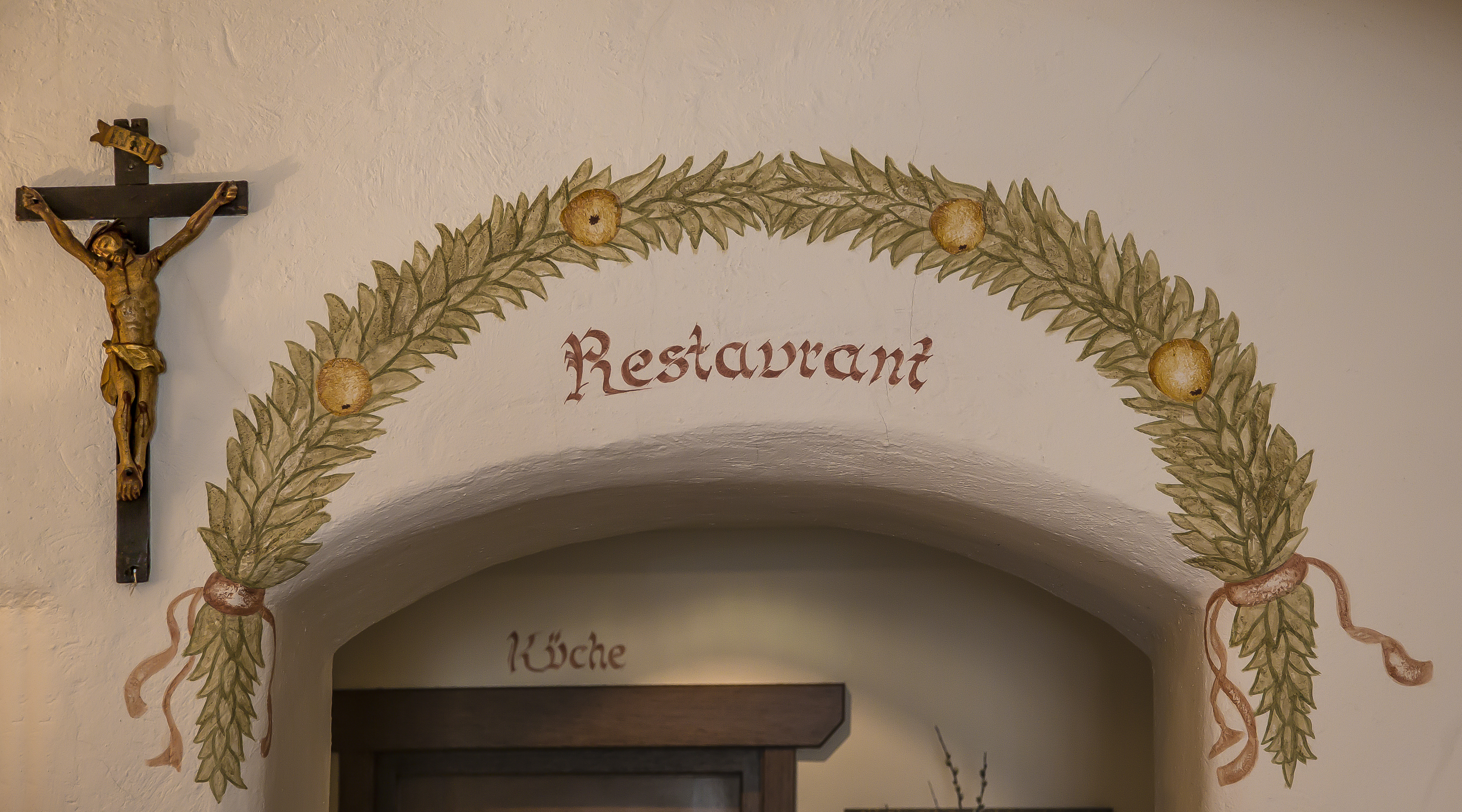 Frühstückspension: Restaurant - Gasthof Albergo Obermair
