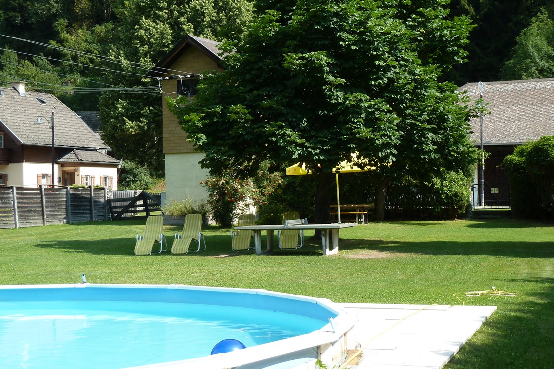 Frühstückspension: Garten mit Schwimmbad - Pension Appartements Kempenbruck