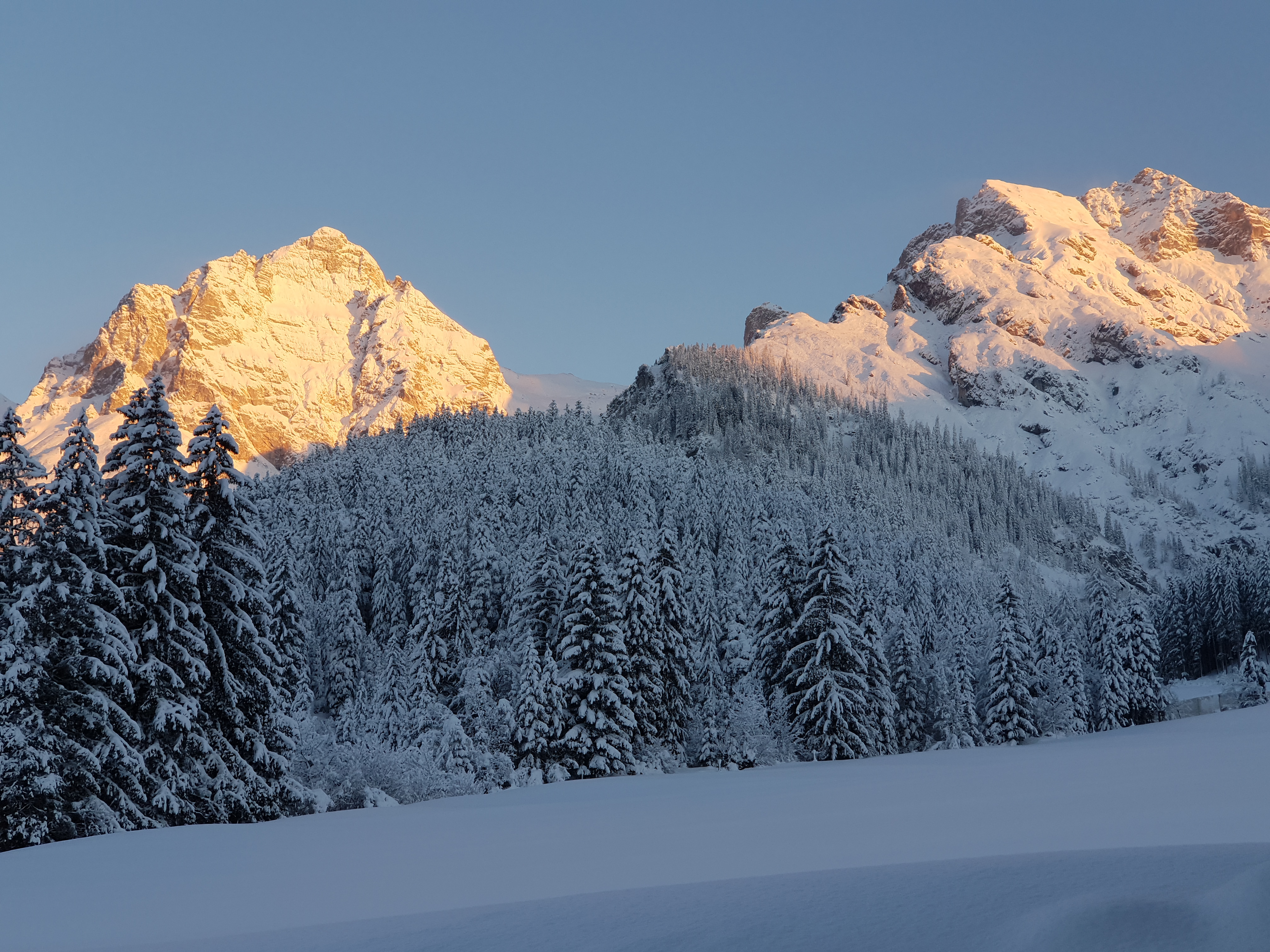 Frühstückspension: Winterlandschaft mit Blick auf das Steinerne Meer - Urlaubsparadies Liebmannhof