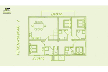 Frühstückspension: Wohnung 2 Kitzsteinhorn 8-10 Personen  - Oberaigenhof Ferienwohnungen Kaprun 