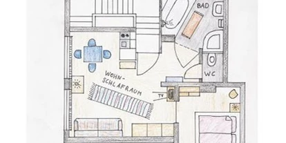Pensionen - Parkplatz: kostenlos bei der Pension - Leogang - skizze Appartement "2" - Haus Heidi