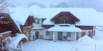 Pensionen - Parkplatz: kostenlos bei der Pension - Hallstatt - Schneetreiben - Bio-Bauernhof Simonbauer