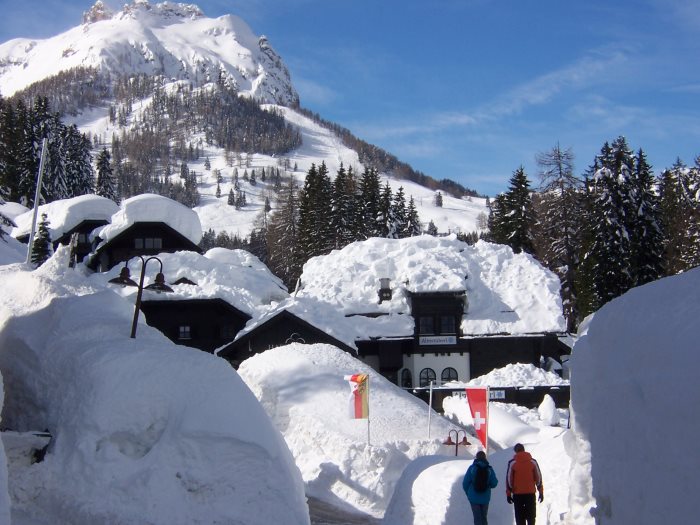 Frühstückspension: Winter 2014, Blick vom Appartement #Sonja aus - Appartement Sonja im Haus Carinthia am Nassfeld
