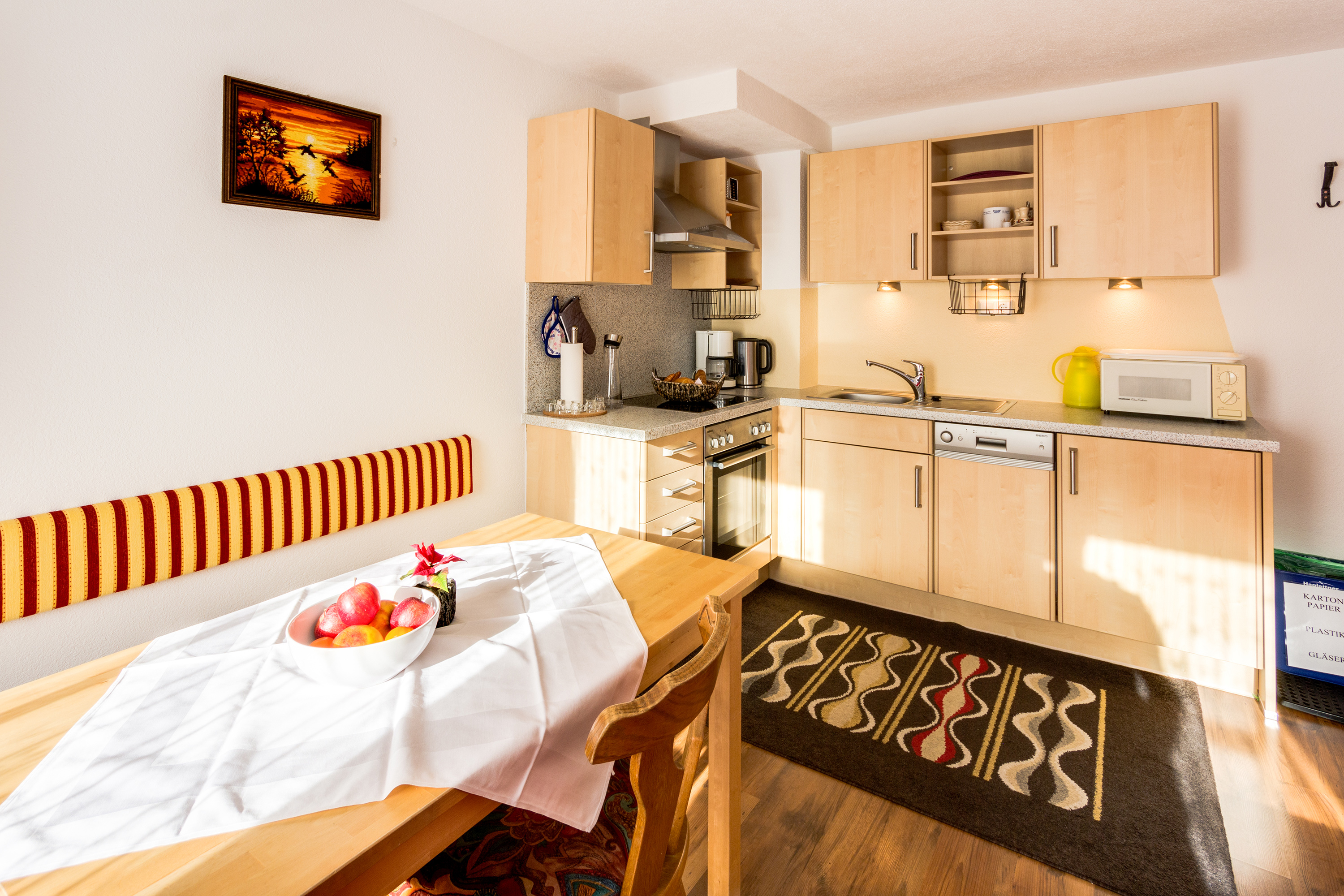 Frühstückspension: Apart Enzian Wohnküche - Pension Edmund