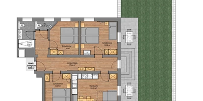 Pensionen - Parkplatz: kostenlos bei der Pension - Alpbach - Wohnbeispiel Apartment Zemmgrundl im Gästehaus Rosenhof in Mayrhofen/Zillertal - Hotel Garni Birkenhof & Apartments Rosenhof