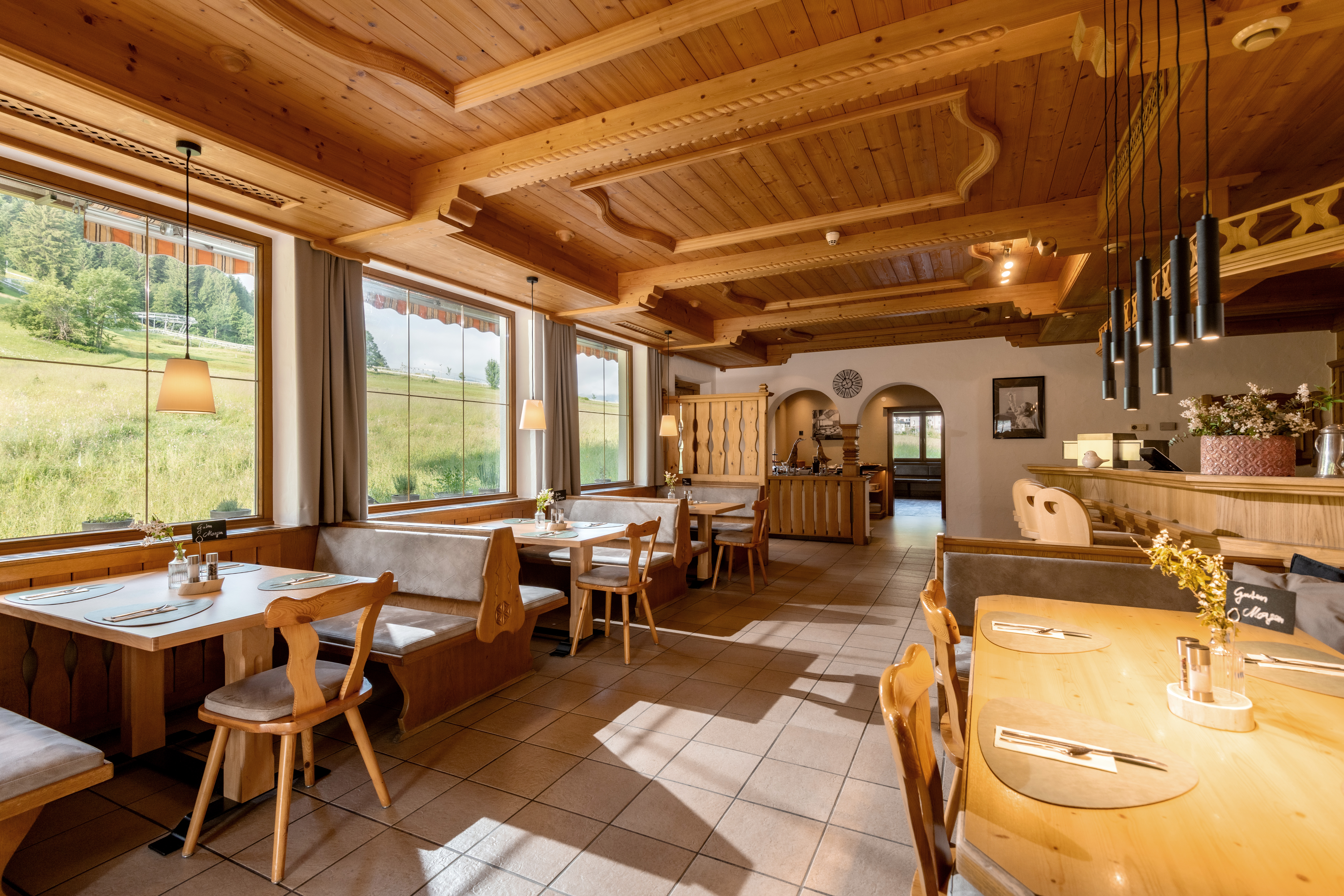 Frühstückspension: Frühstücksraum - Gasthof - Pension Schneerose