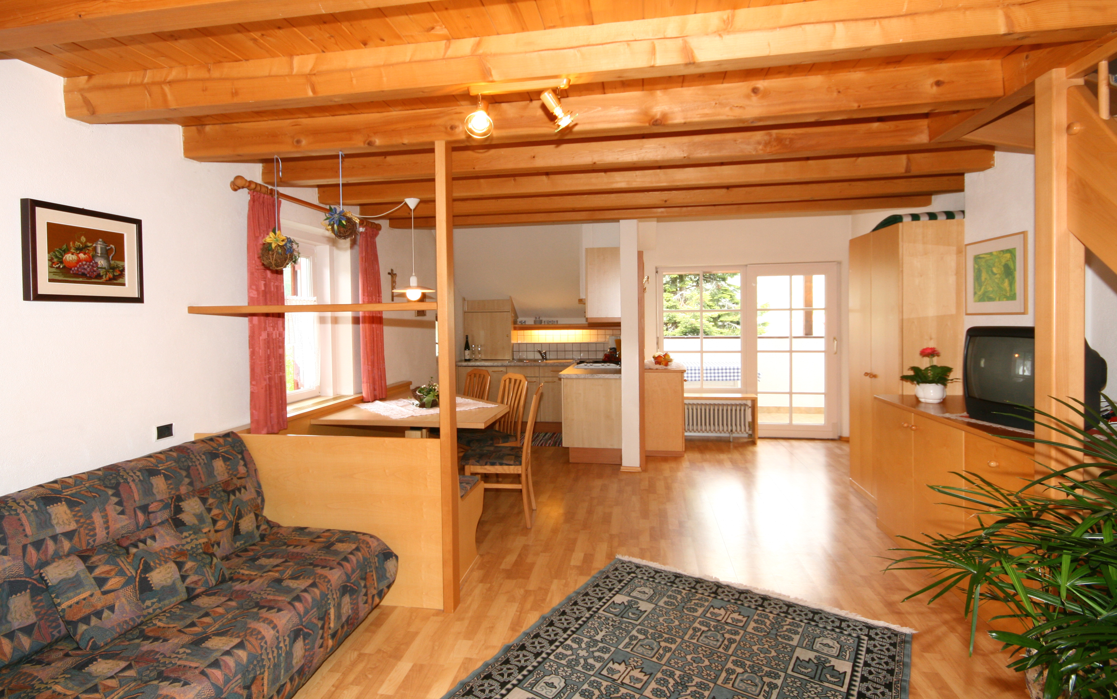 Frühstückspension: Ferienwohnung Beispiel Wohnküche - Henglerhof