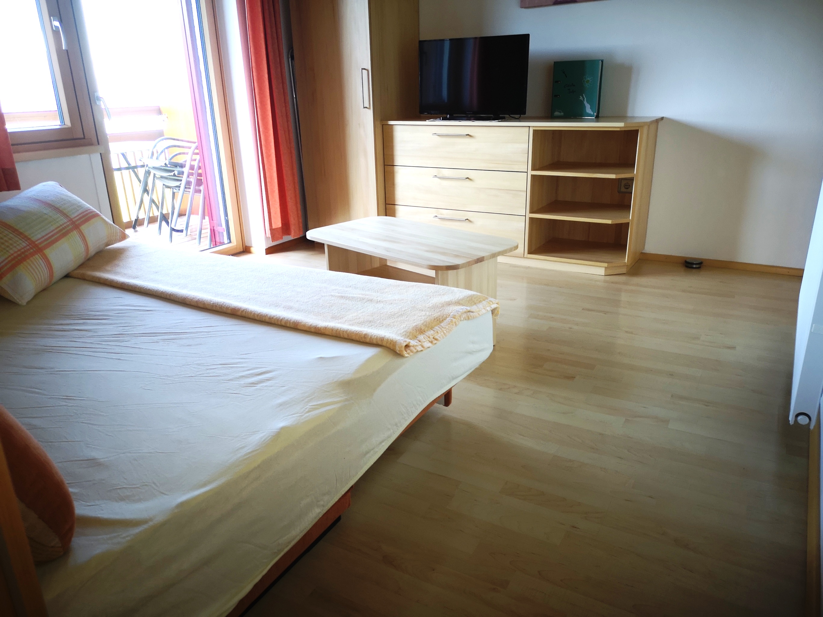 Frühstückspension: Wohnzimmer Dreiländerblick mit Schlaf-Couch - Sohlerhof überm Bodensee