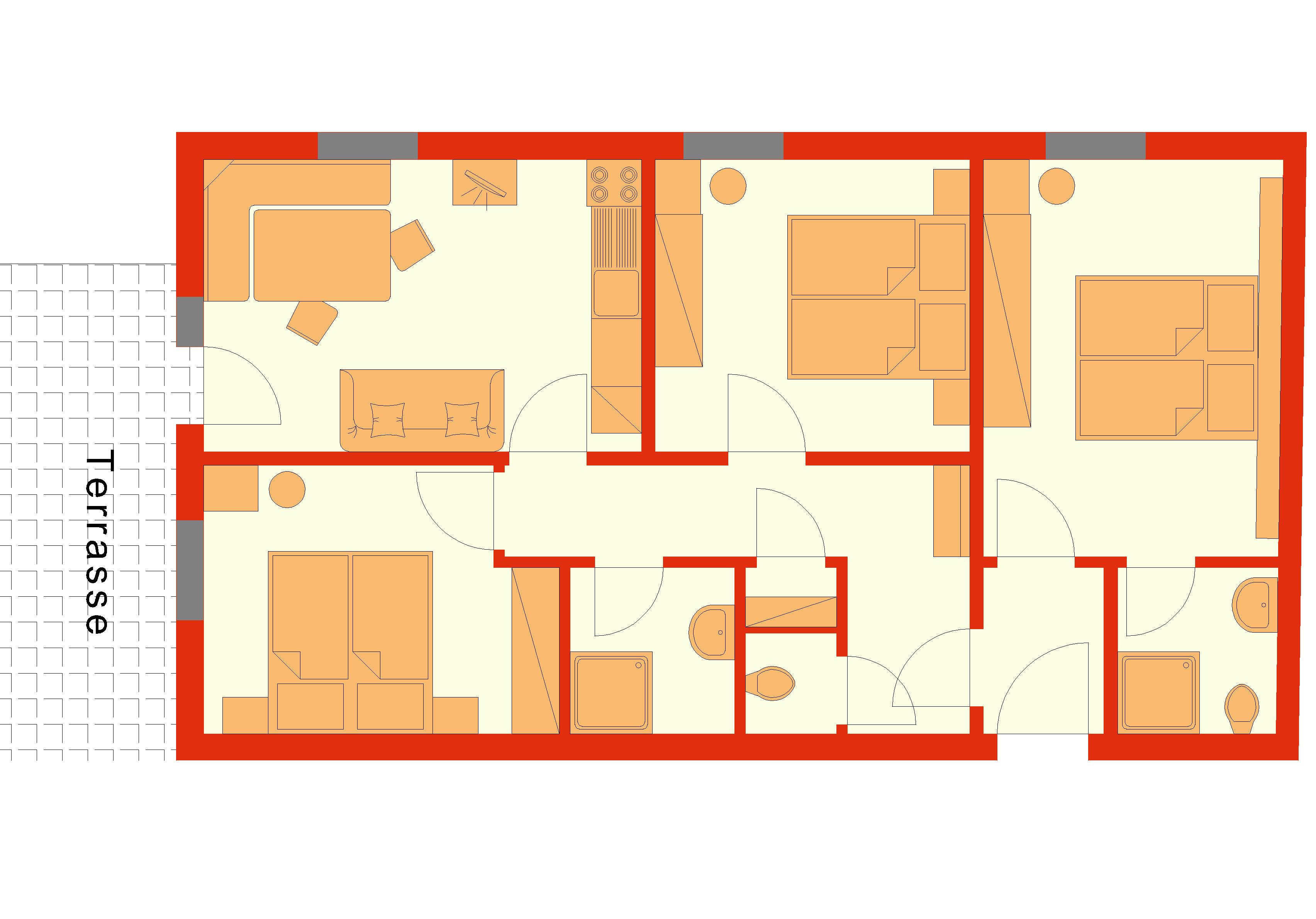 Ferienwohnung Plozner Österreich Kärnten Nassfeld Pressegger See Hermagor Zimmerkategorien Ferienwohnung Typ/B