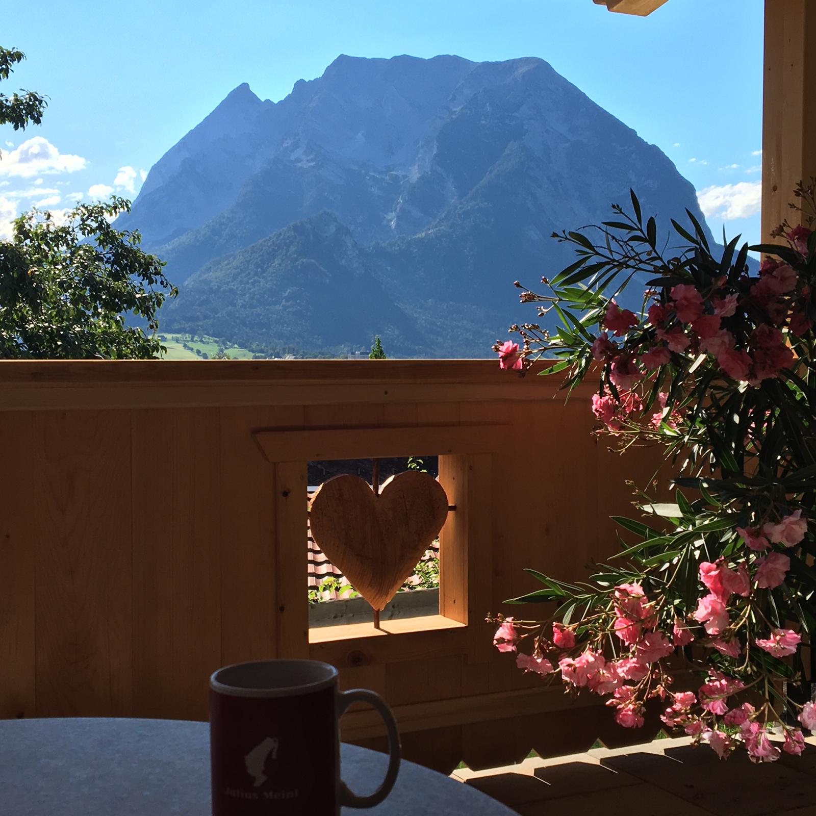 Frühstückspension: Überdachte Terrasse - Ortnerhof Ennstal