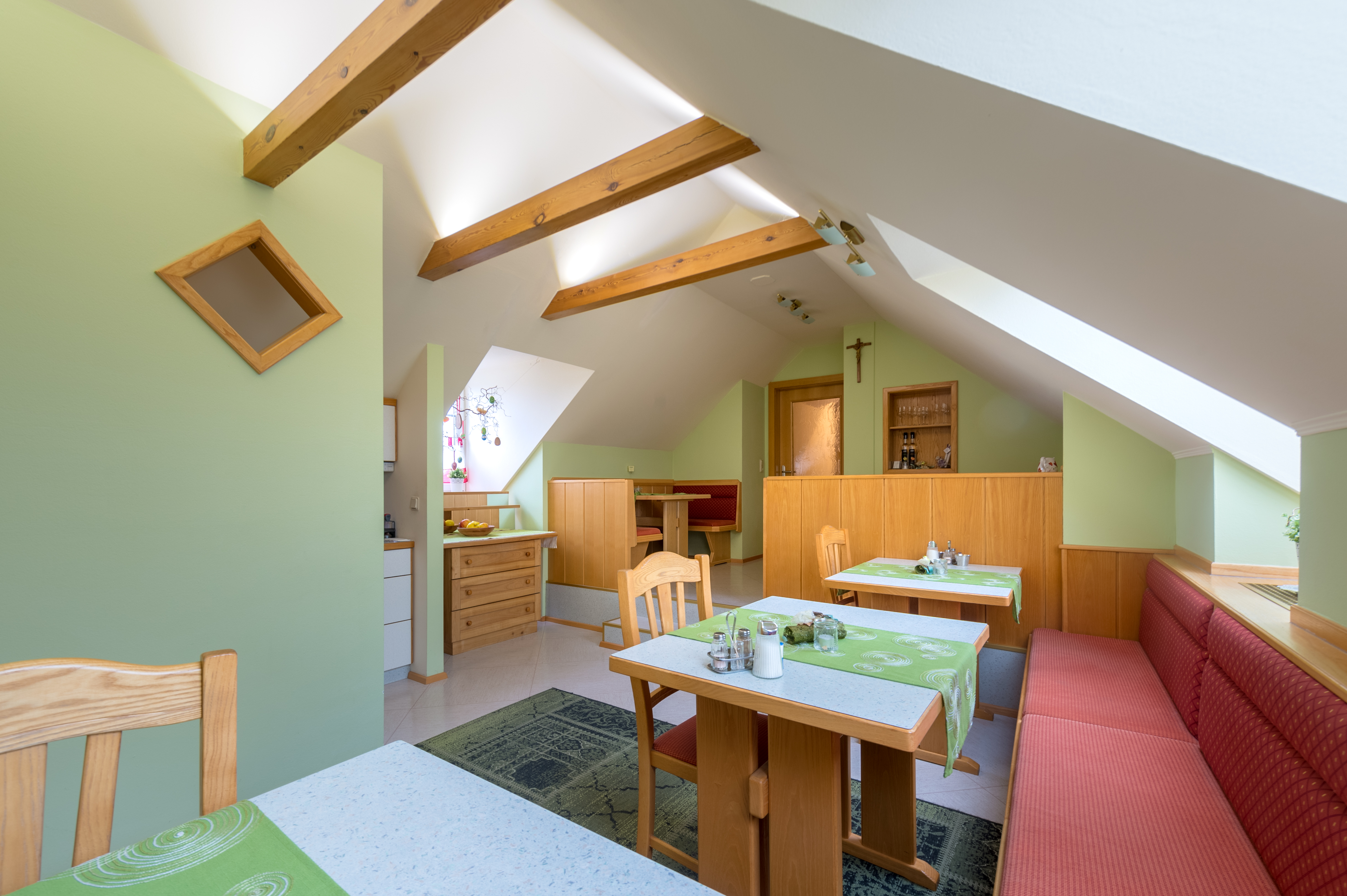 Pensionen - Parkplatz: kostenlos bei der Pension - Bad Waltersdorf - Das Frühstück ist das Schönste am Tag. - Pension Glatz-Haus Siegesbrunn