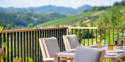 Pensionen - Parkplatz: kostenlos bei der Pension - Großklein - Kreuzwirt Terrasse am Gut Pössnitzberg - Gut Pössnitzberg