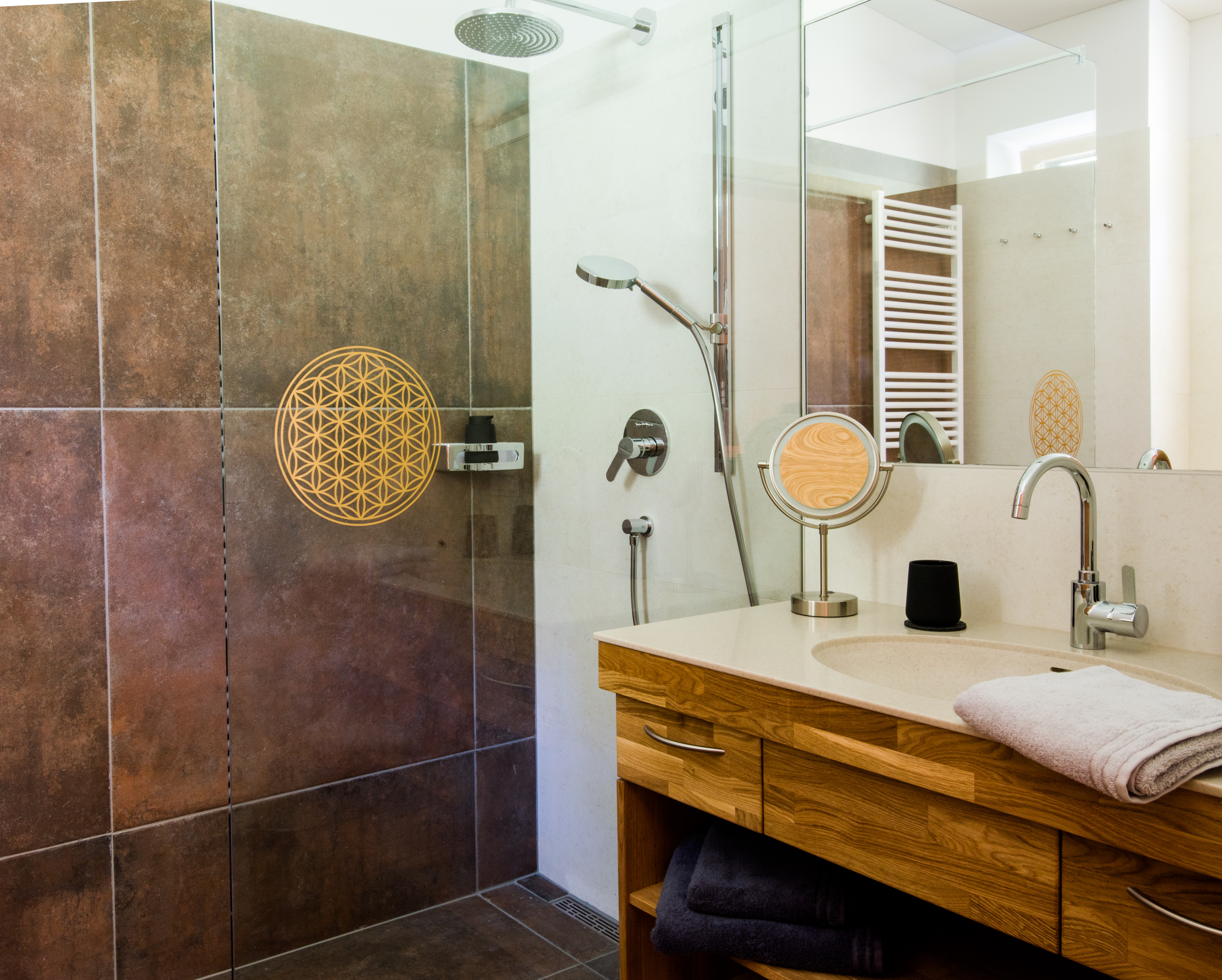 Pensionen - Parkplatz: kostenlos bei der Pension - St. Kanzian am Klopeiner See - Badezimmer - Längseeleit´n