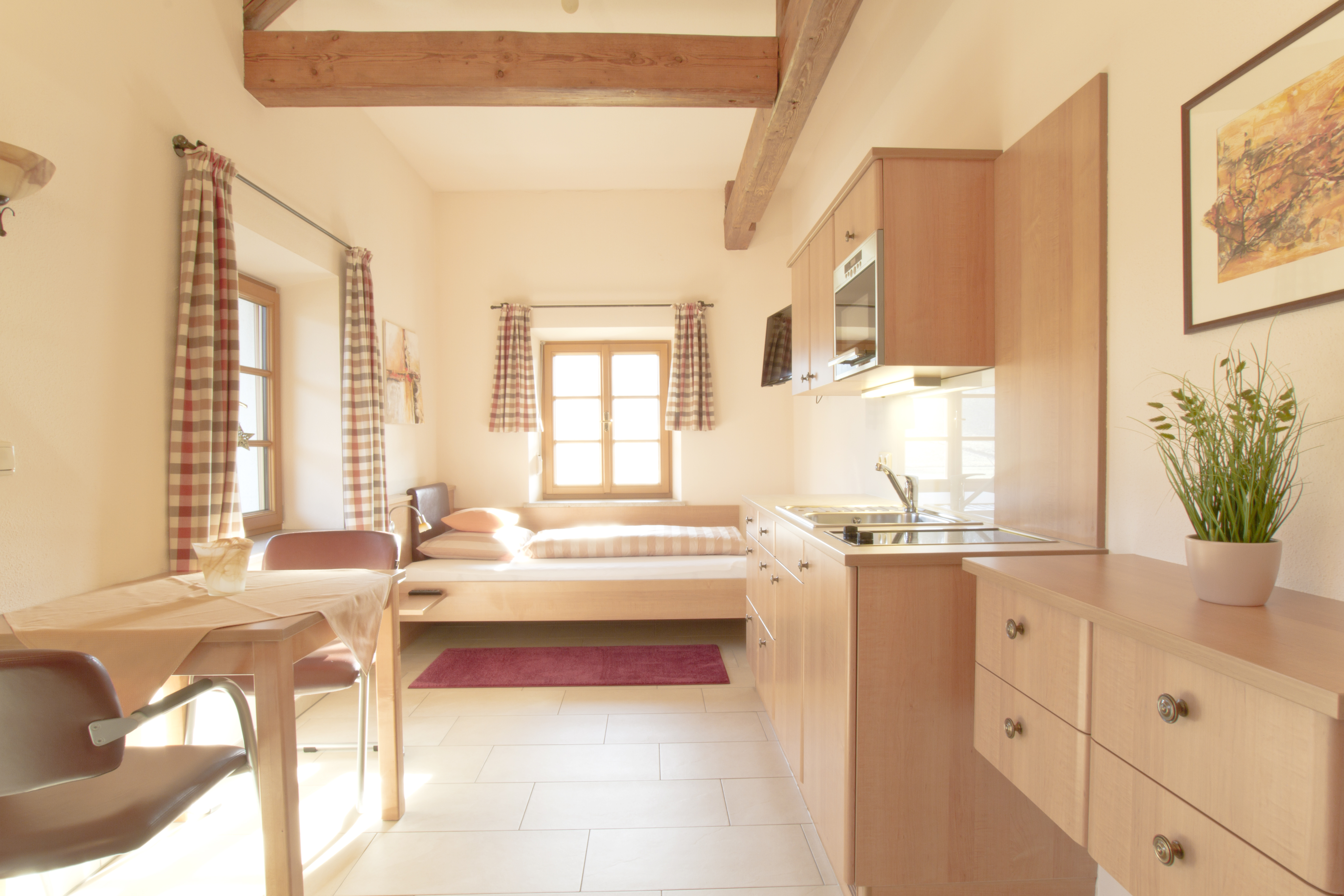 Frühstückspension: Einzelzimmer Deluxe - Bauernhofpension Herzig zu Laah