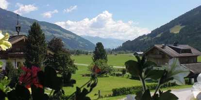 Pensionen - Parkplatz: kostenlos bei der Pension - Alpbach - Blick vom Balkon - NATURPENSION Mühlhof