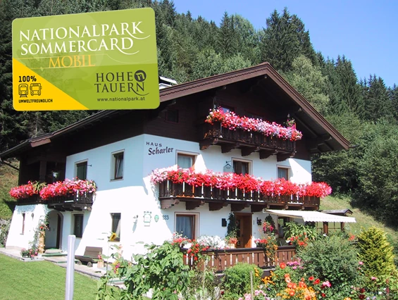 Frühstückspension: Nationalparksommercard mobil ist im Preis inbegriffen. - Haus Scharler