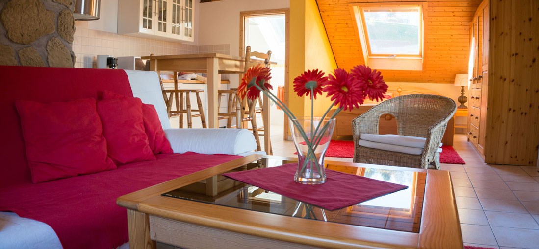 Gästehaus Schönbergblick Zimmerkategorien Dachgeschoss-Studio Schönberg