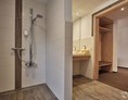 Frühstückspension: Badezimmer vom Zimmer im Sonnenflügel - Landgasthof Adler-Pelzmühle