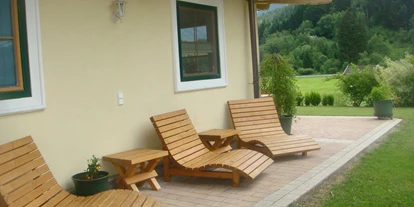 Pensionen - Parkplatz: kostenlos bei der Pension - Alpbach - Reflexen im freien mit blick auf die Gerlosplatte - Obertrattenbachhof