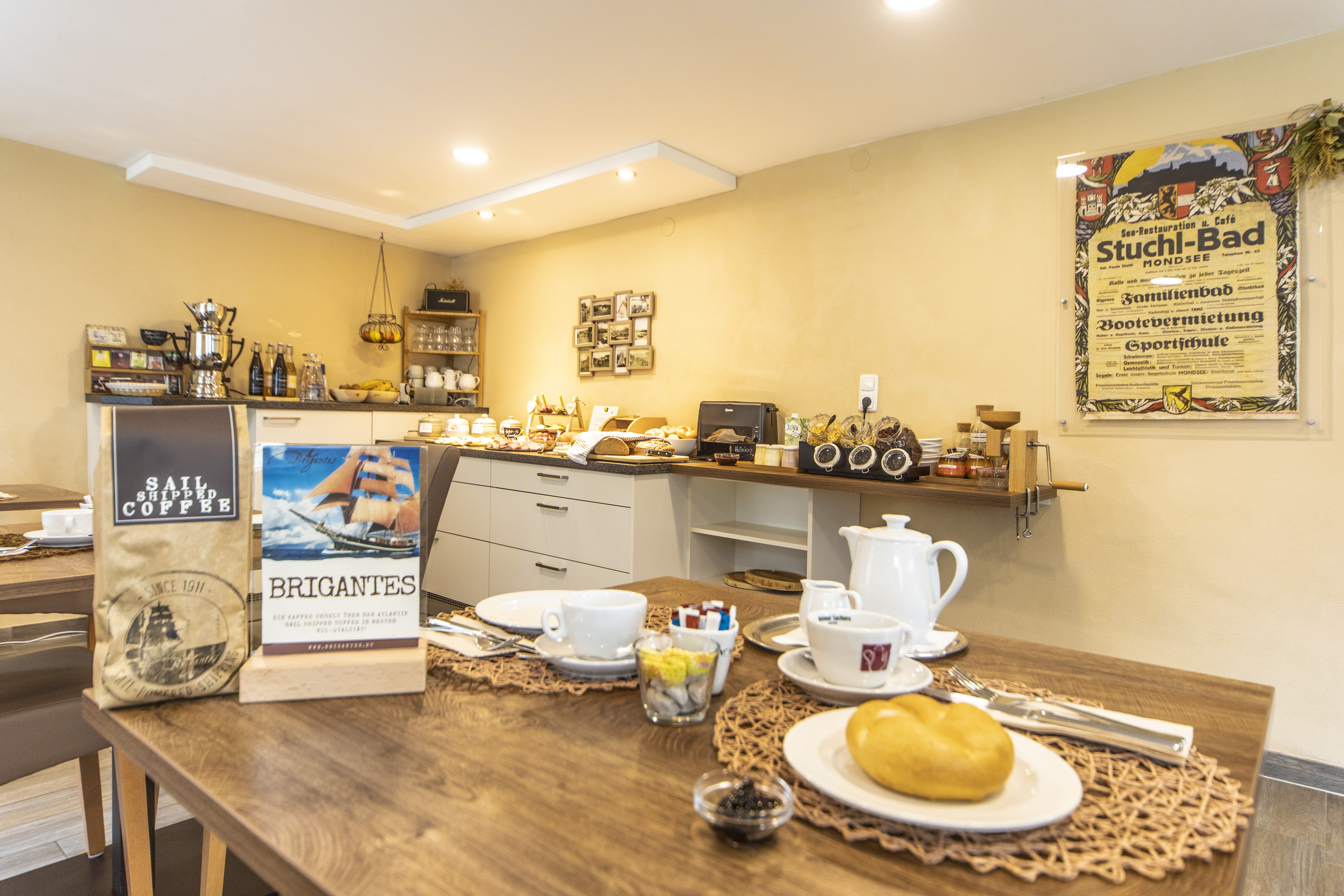 Frühstückspension: Segelschiff-transportierter Bio-Kaffee für besonderen Genuss zum Frühstück - Seepension Hemetsberger