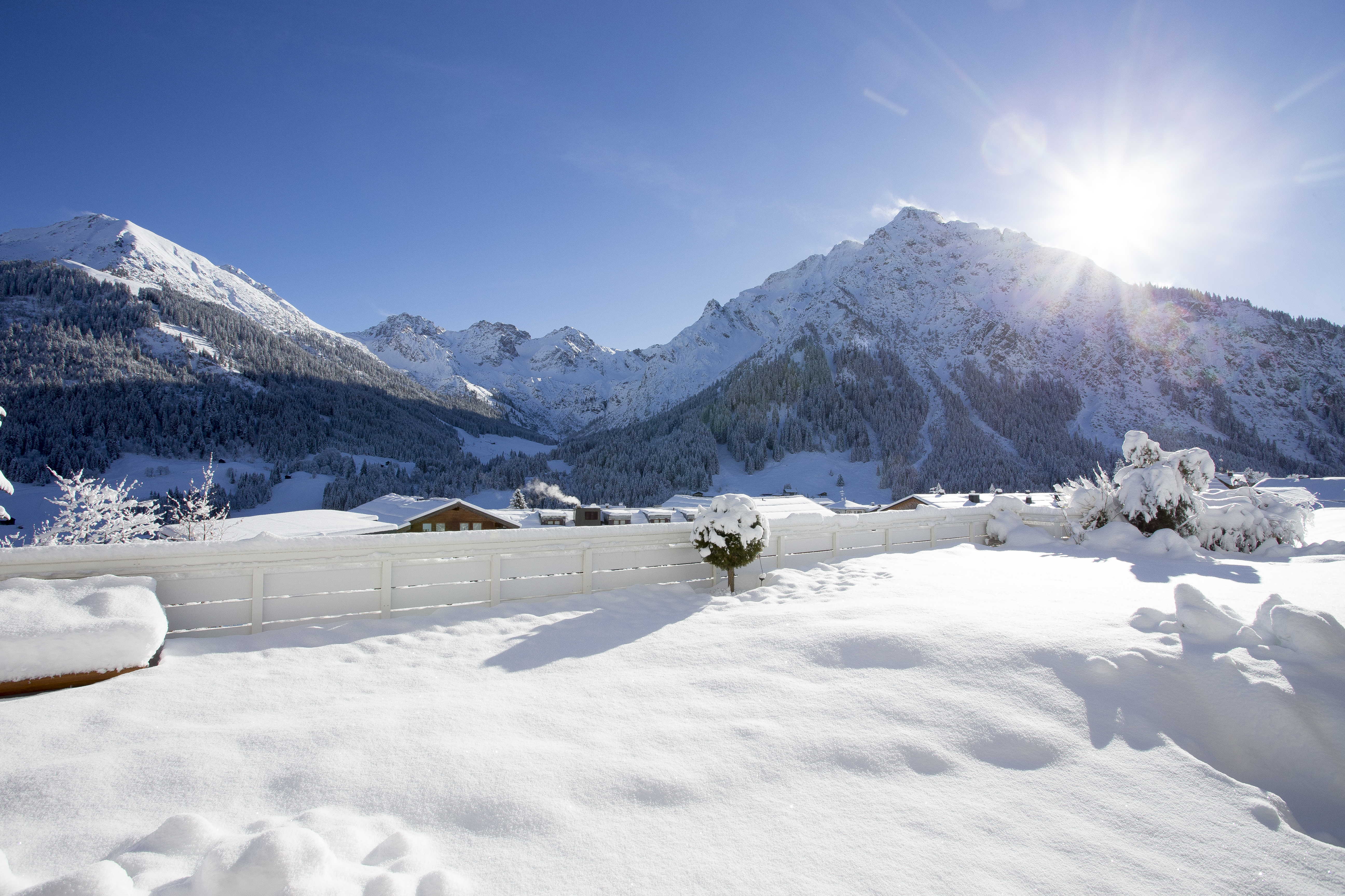 Frühstückspension: grandiose Bergpanorama-
Sicht - Gästehaus Sonnenhof 
