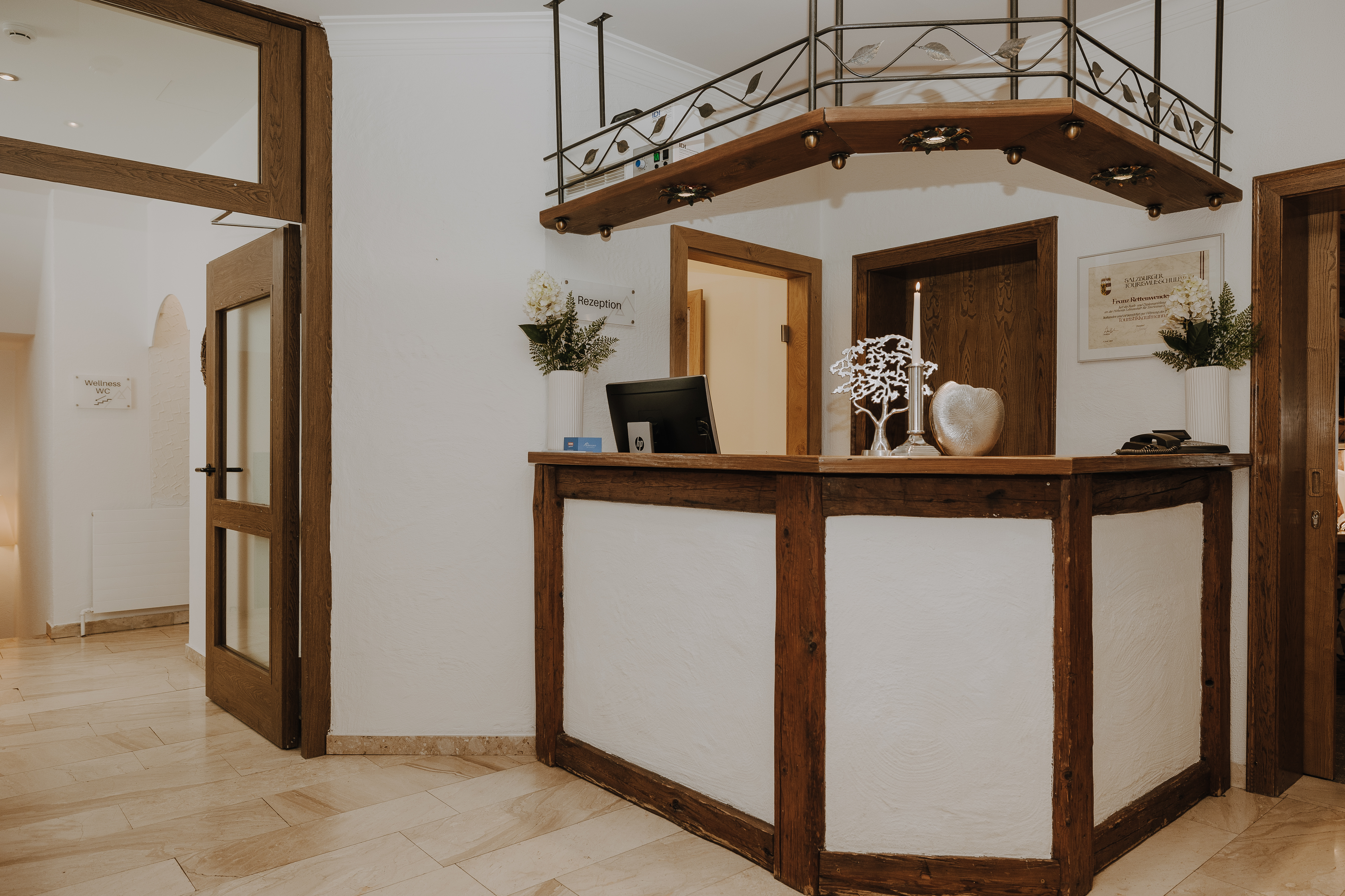 Frühstückspension: Rezeption - B&B Hotel Die Bergquelle