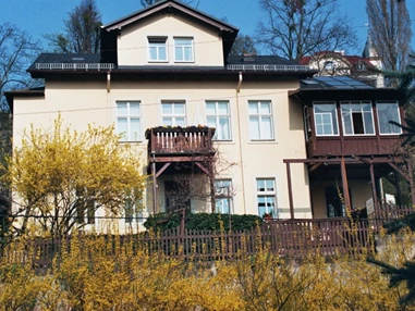 Frühstückspension: Außenansicht Pension Landhaus Maria am Blauen Wunder - Pension Landhaus Maria am Blauen Wunder