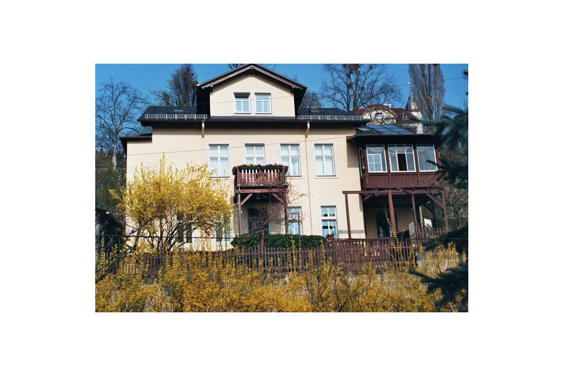 Frühstückspension: Außenansicht Pension Landhaus Maria am Blauen Wunder - Pension Landhaus Maria am Blauen Wunder