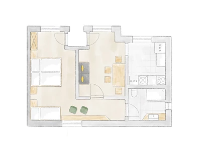 Pensionen - Restaurant - Plan Ferienwohnung - Weingut & Gästezimmer Gangl Günter und Birgit