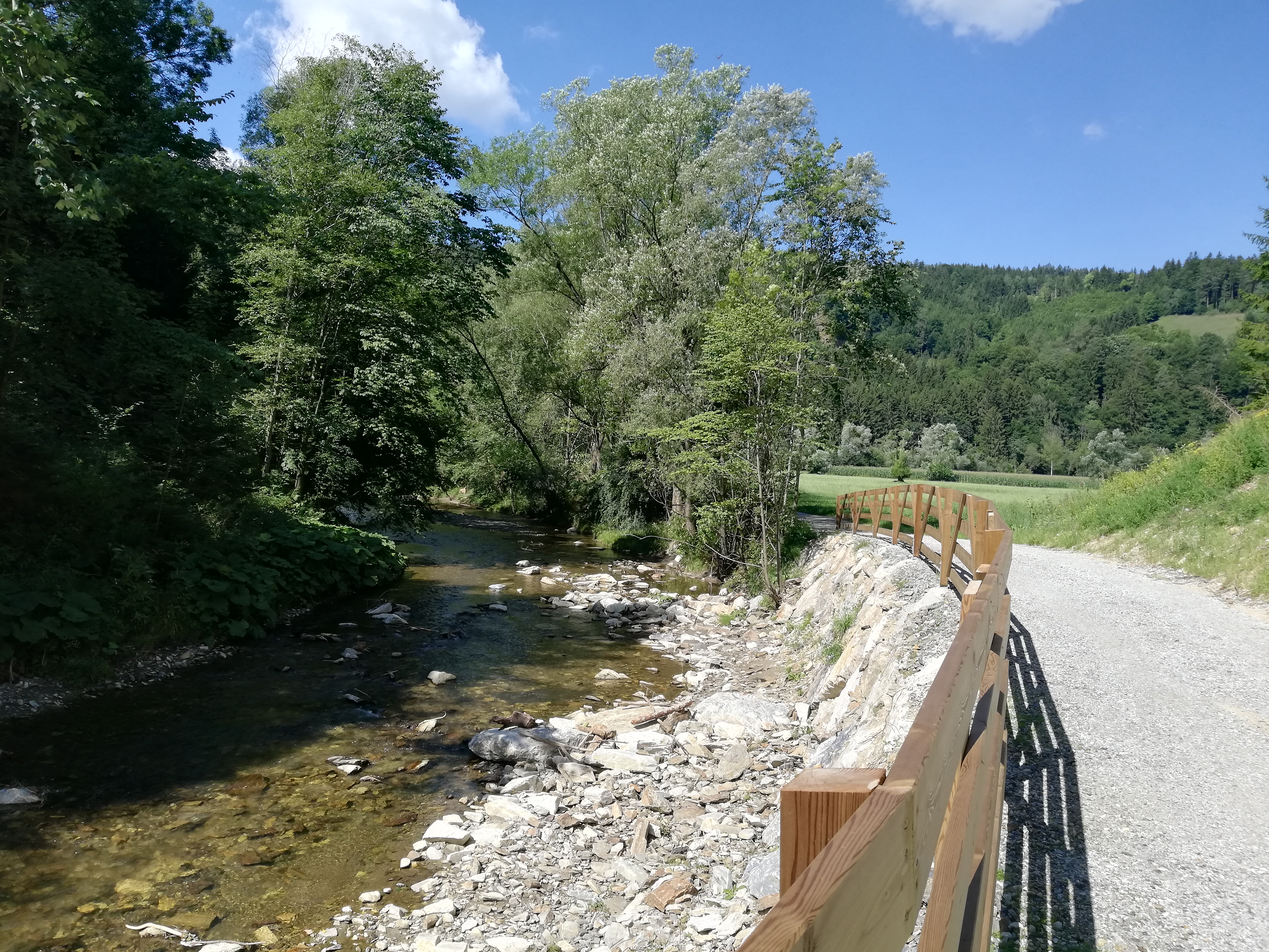Frühstückspension: Mit dem Fahrrad der Feistritz entlang am R8. Bestenes geeignet für Familien. - Ferienwohnungen Perhofer