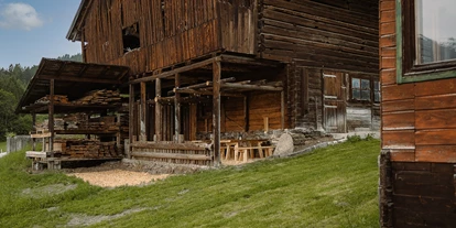 Pensionen - Parkplatz: kostenlos bei der Pension - Alpbach - Biergarten - BergBaur