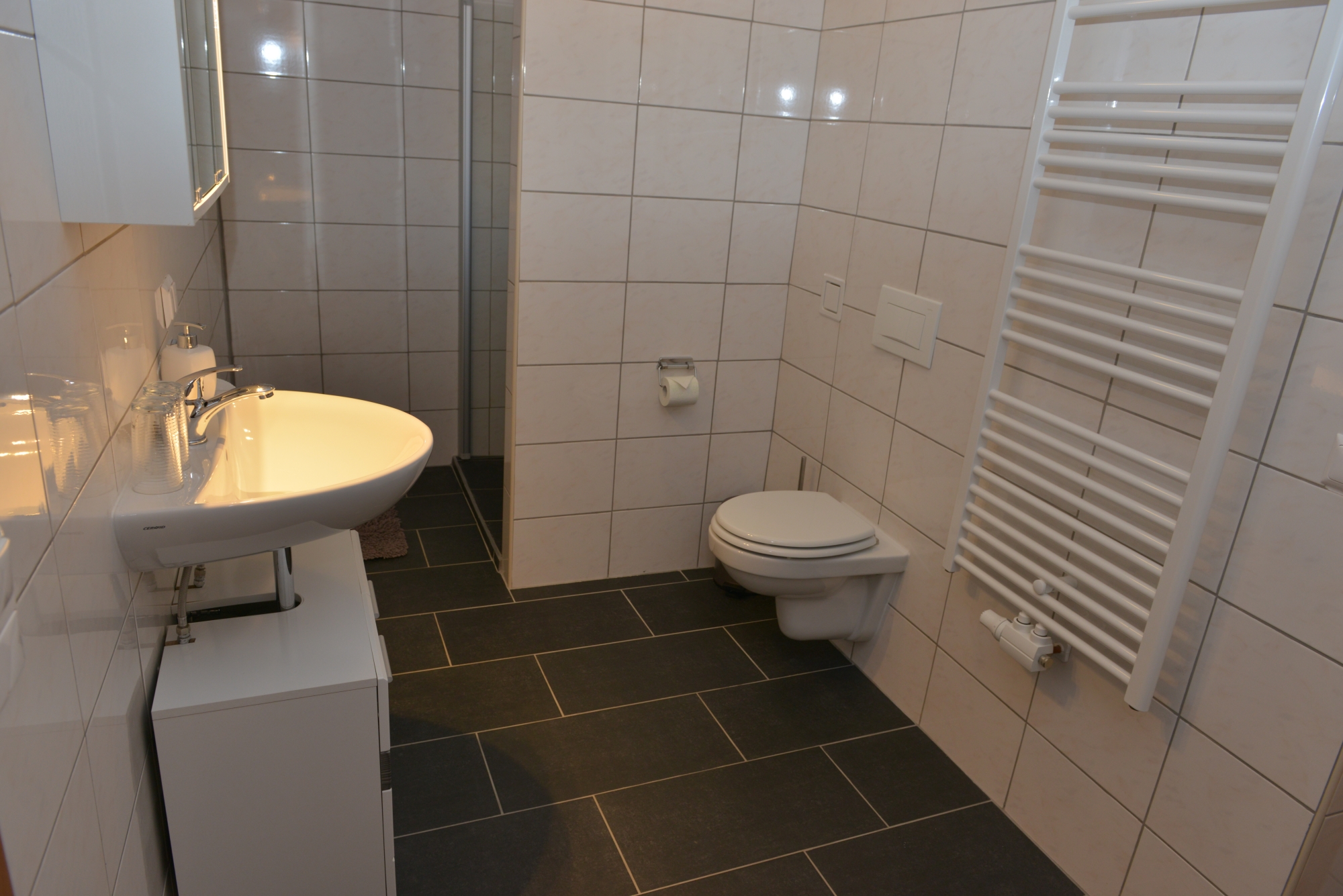 Frühstückspension: Badezimmer appartment Kreuzeck - Frühstückspension Ferienhaus Kolbnitz