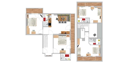 Pensionen - Parkplatz: kostenlos bei der Pension - Leogang - Grundriss Appartment 3 - Apartments Salzburgerhof