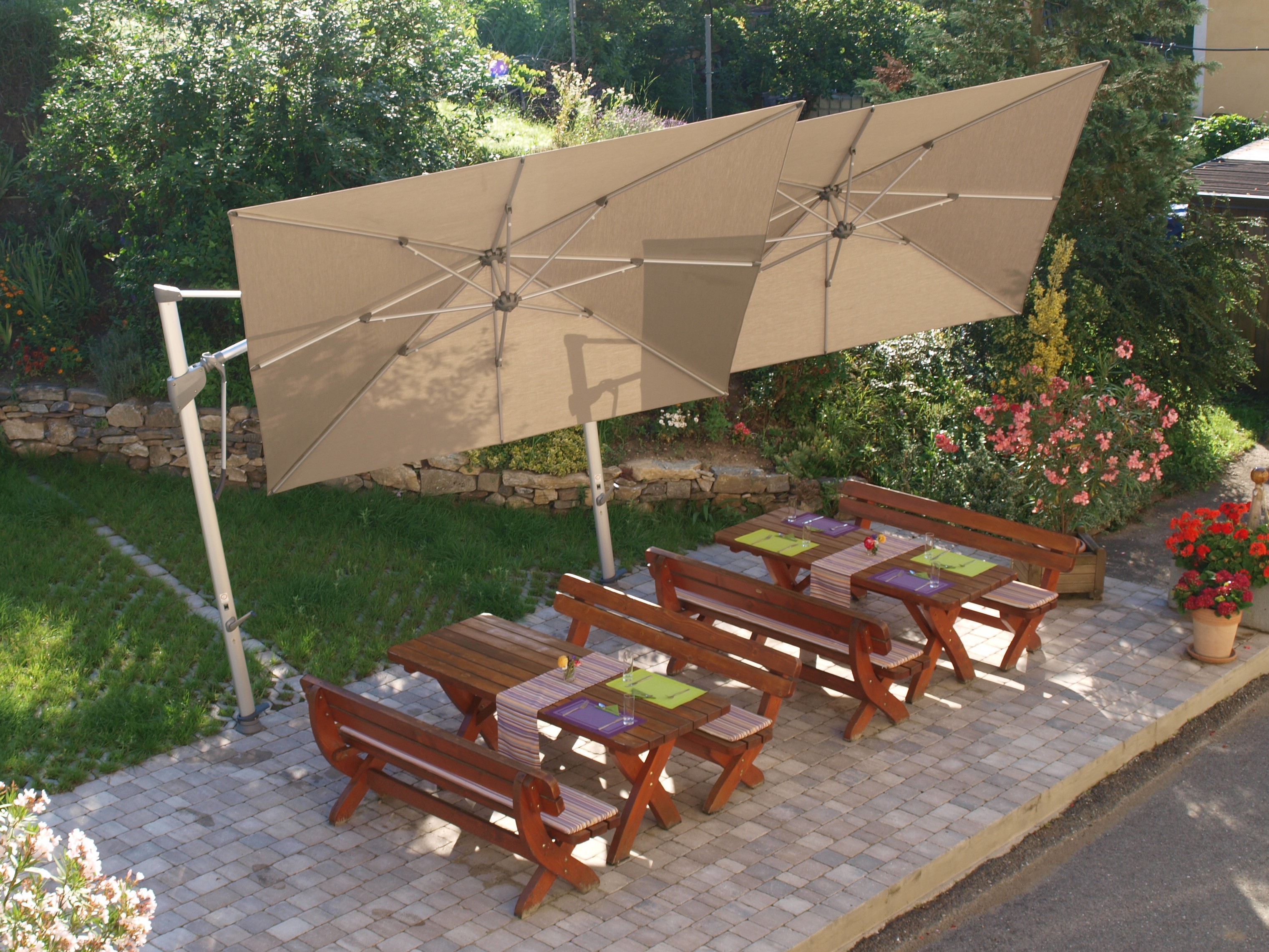 Frühstückspension: Frühstücksterrasse - Weinbau & Gästezimmer Weidenauer