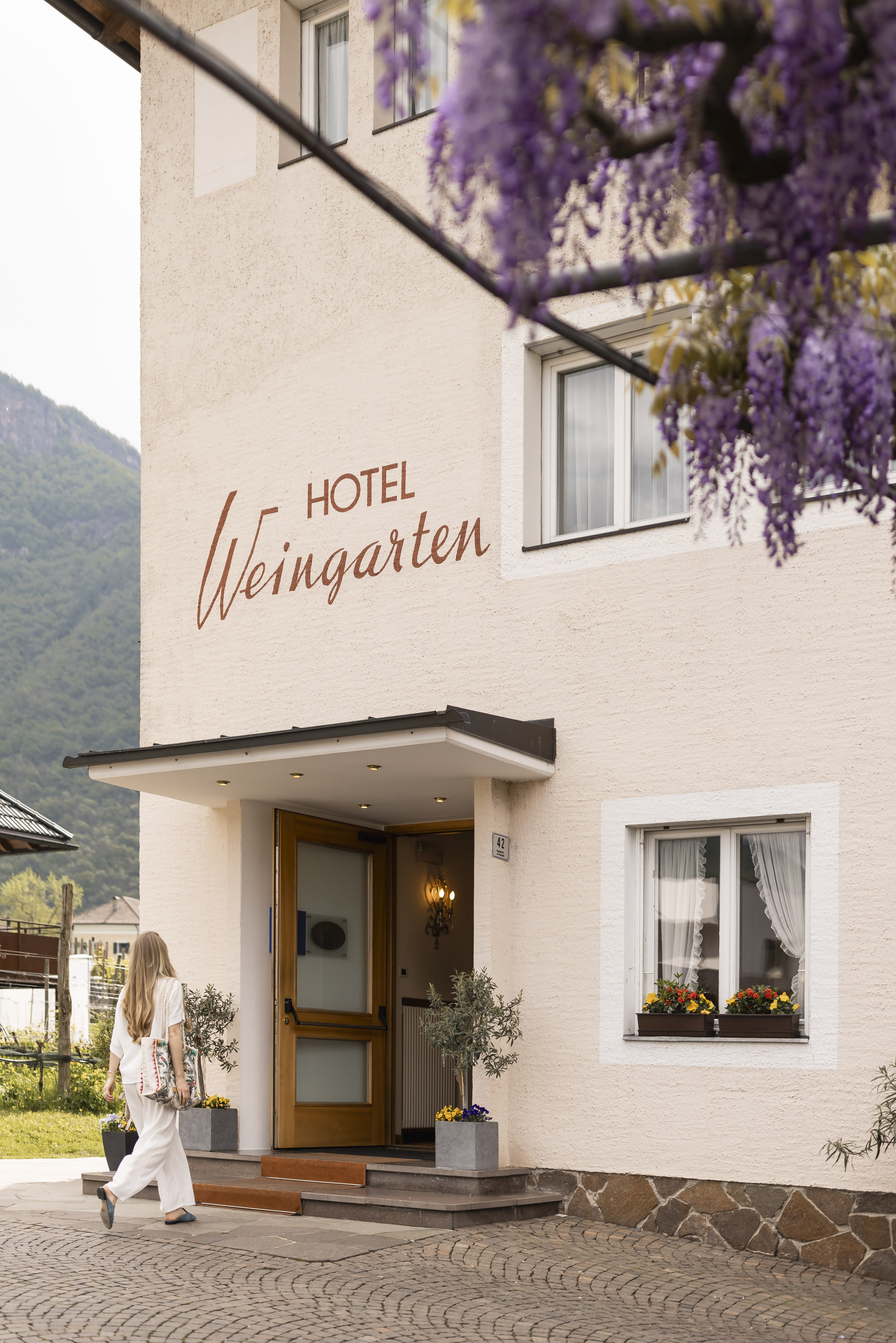 Frühstückspension: Eingang  - Weingarten Terlan - Rooms & Breakfast