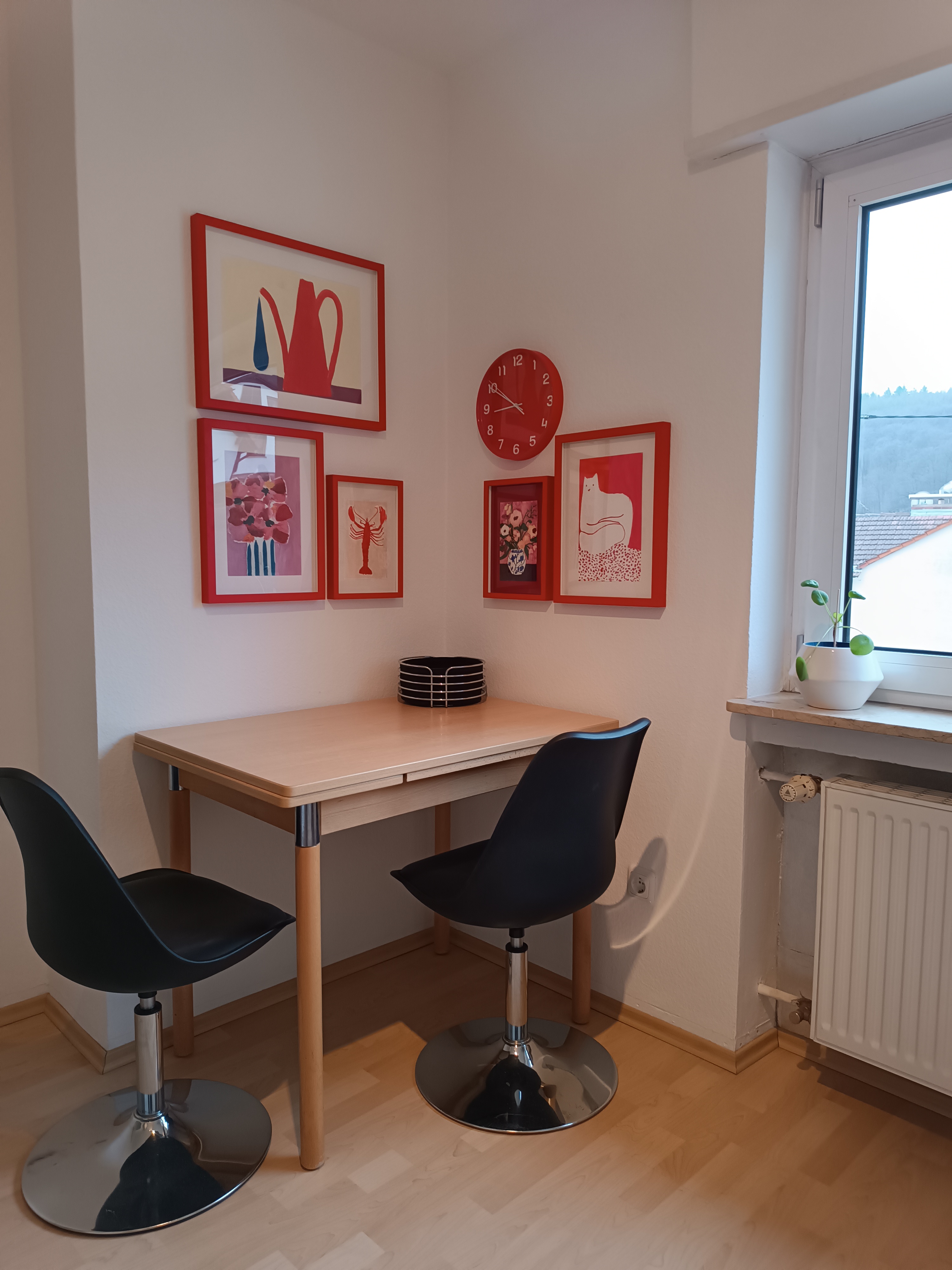 Frühstückspension: Frühstücksecke in der Küche - Ferienwohnung Tante Mimi, Kelkheim