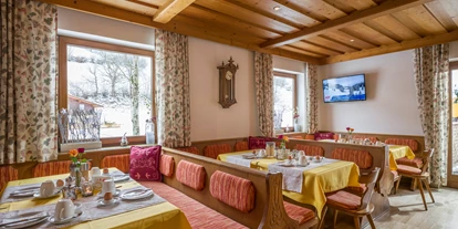 Pensionen - Parkplatz: kostenlos bei der Pension - Alpbach - Frühstücksraum  - Cafe Pension Koller