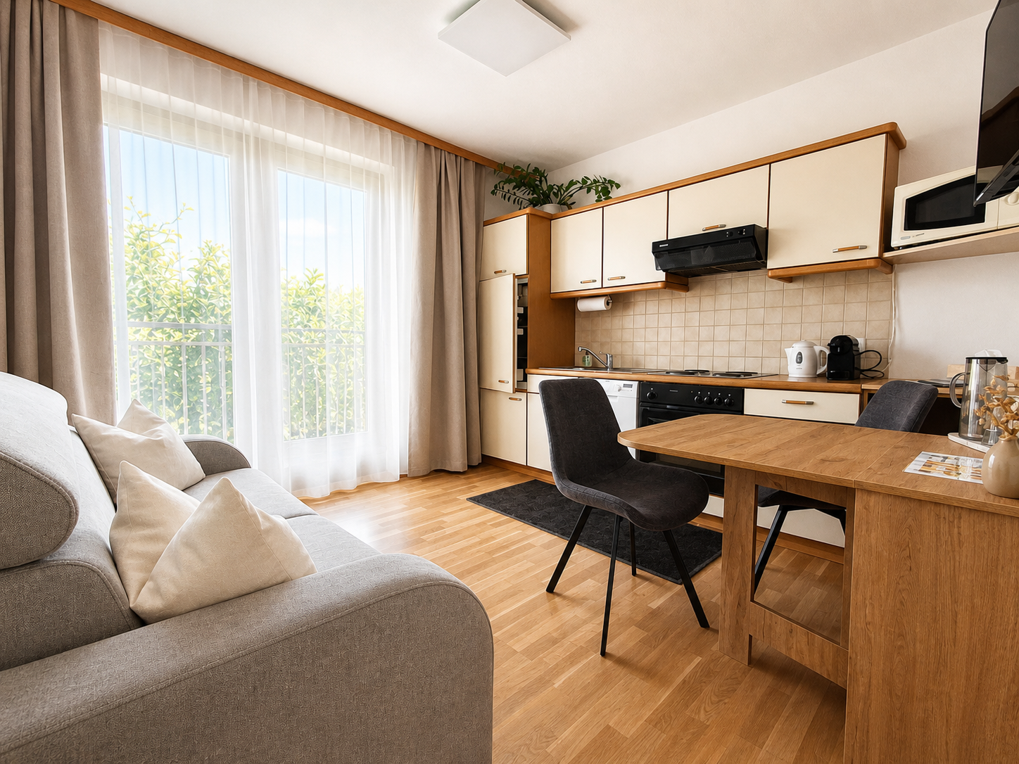 Pensionen - Weiden am See - Ferienwohnung mit Wohnküche - Gästehaus Am Kirchsee 