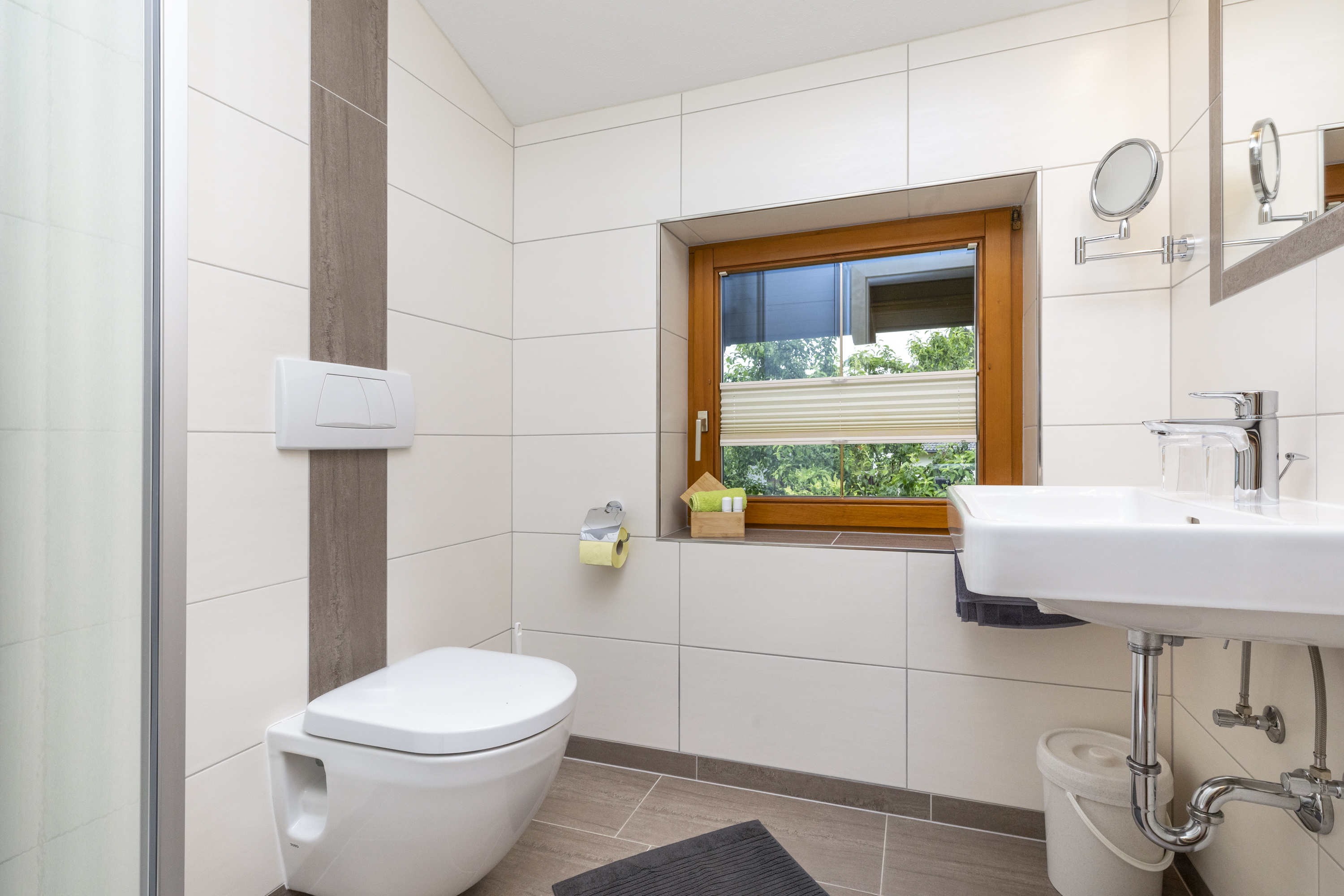 Frühstückspension: Badezimmer TYP A - Ferienhaus Eva Flachau