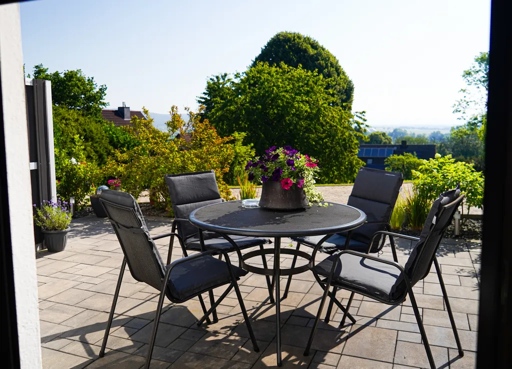 Frühstückspension: Terrasse - Pension am Vogelsang