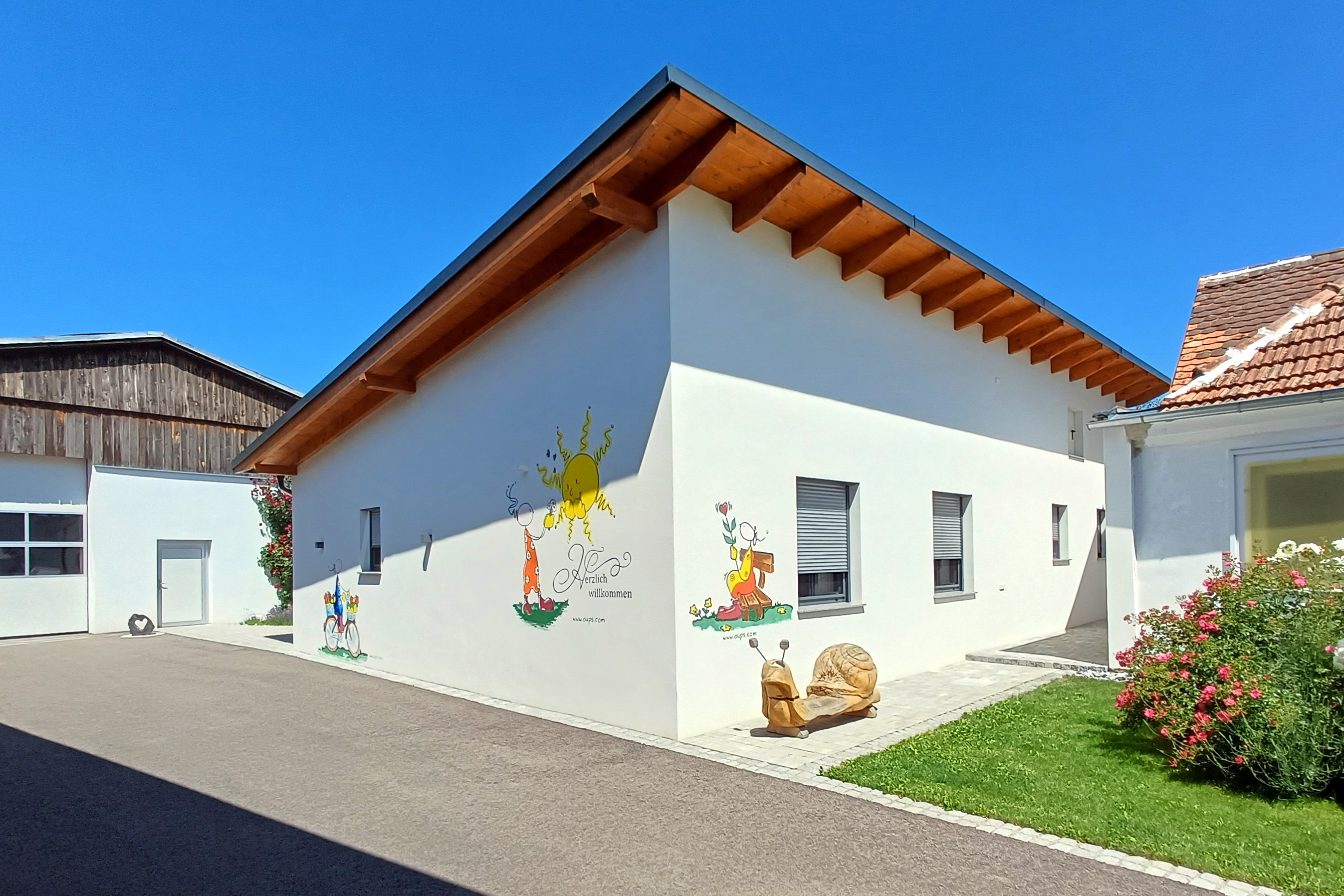 Pensionen - Parkplatz: kostenlos bei der Pension - Gars am Kamp - unser Gästehaus - Wohlfühlhof Bachzelt