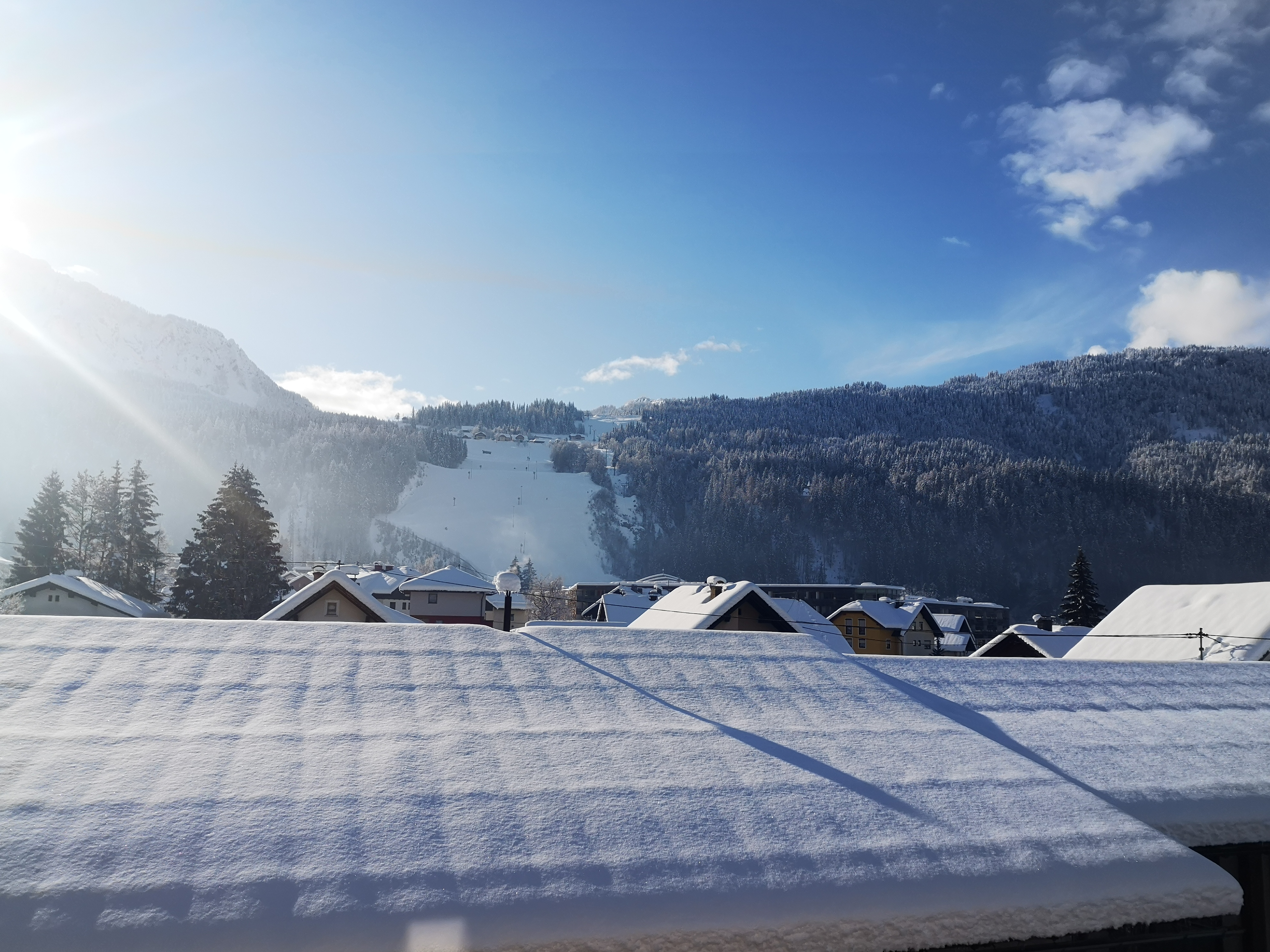Frühstückspension: Haus Scheiblauer Nassfeld Tröpolach skiing apartment 16 view to the slope - Haus Scheiblauer