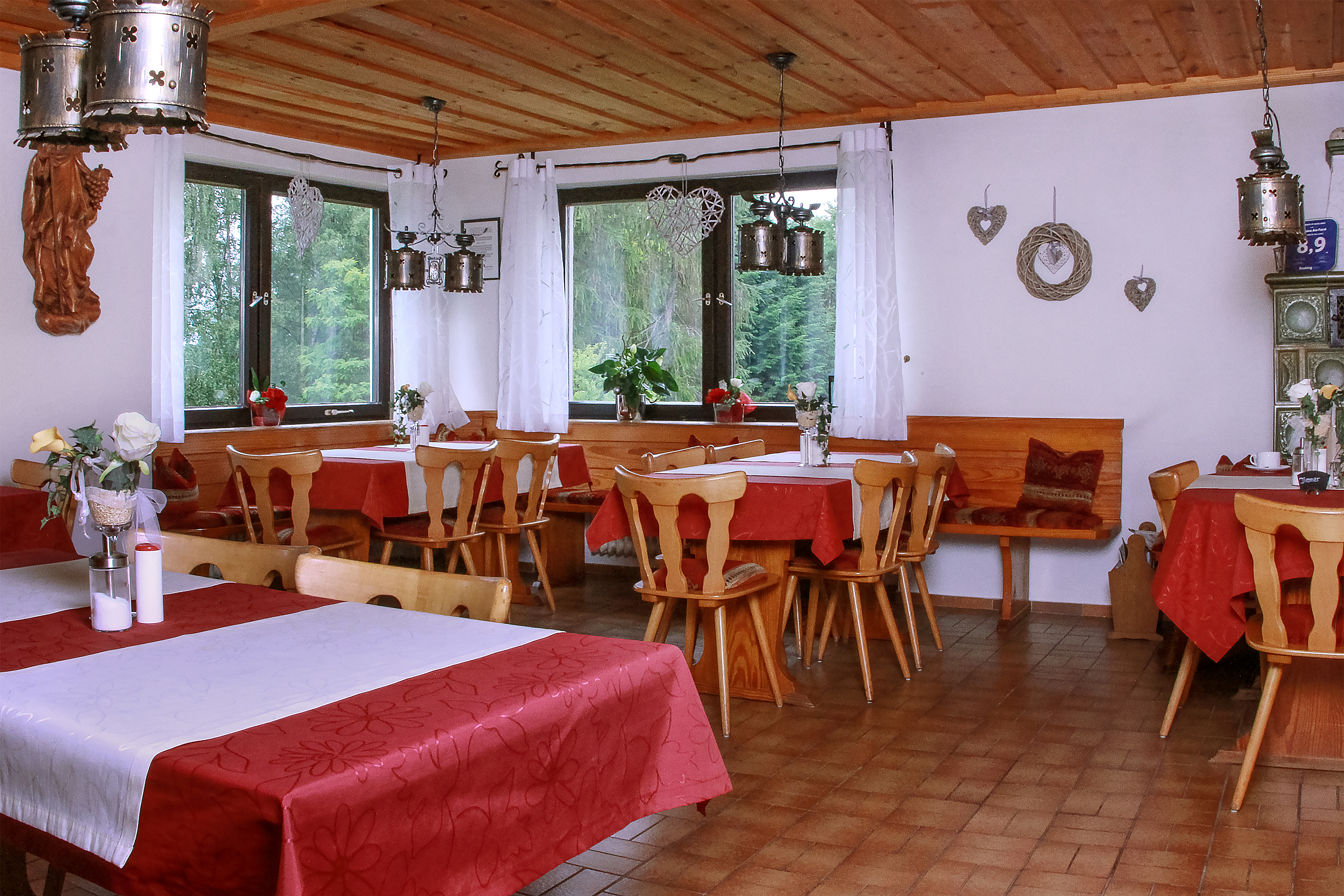 Frühstückspension: Frühstücksraum - Landhaus am Forst