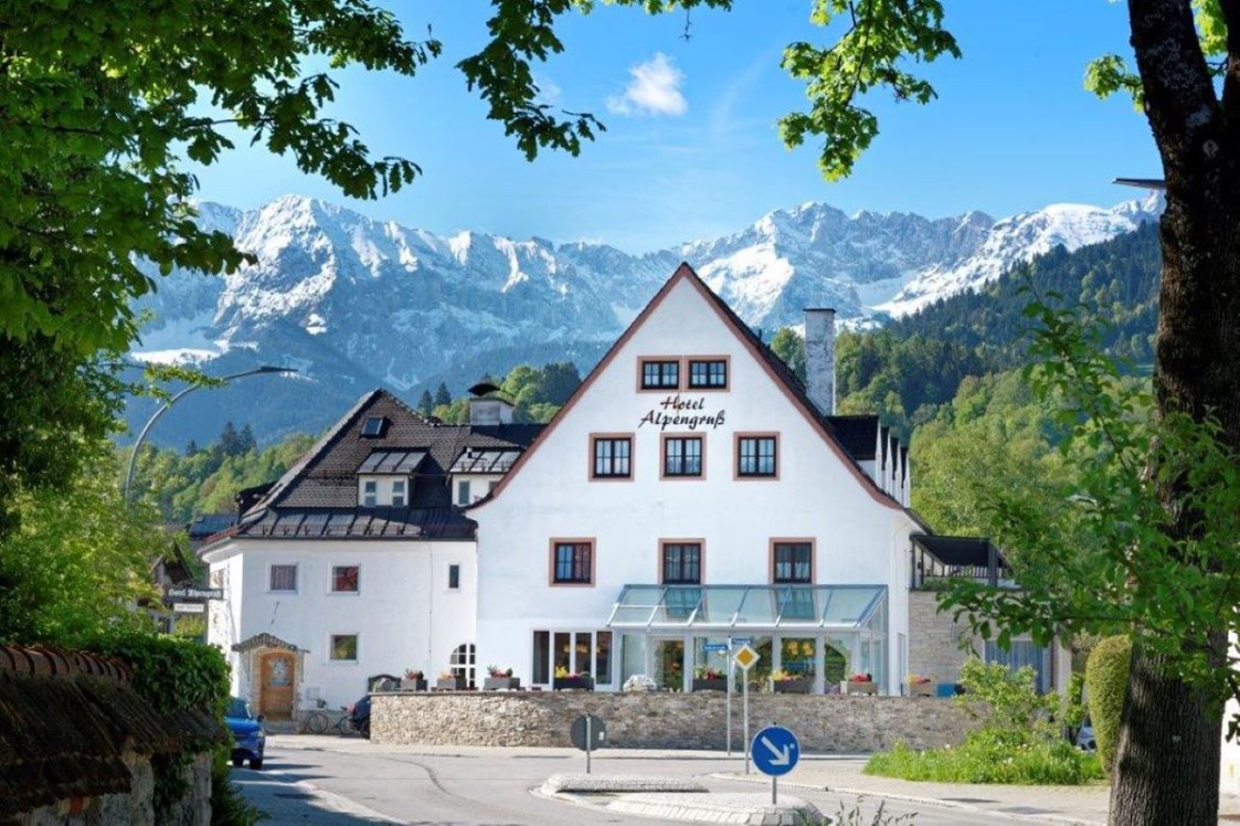 Frühstückspension: Hausansicht - Hotel Garni Alpengruß