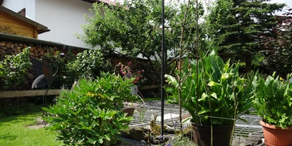 Pensionen - Balkon - Oberstdorf - Gartenteich - Pension Haus Riefler