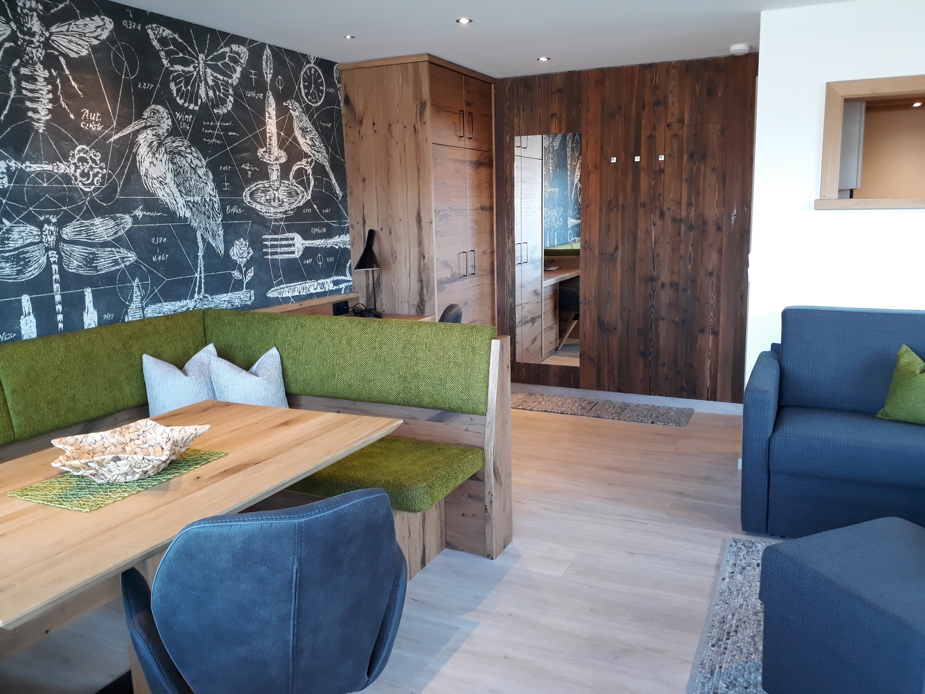 Pensionen - Art der Pension: Ferienwohnung - Ofterschwang - Fewo Widderstein Wohnzimmer - Gästehaus Alpenblick