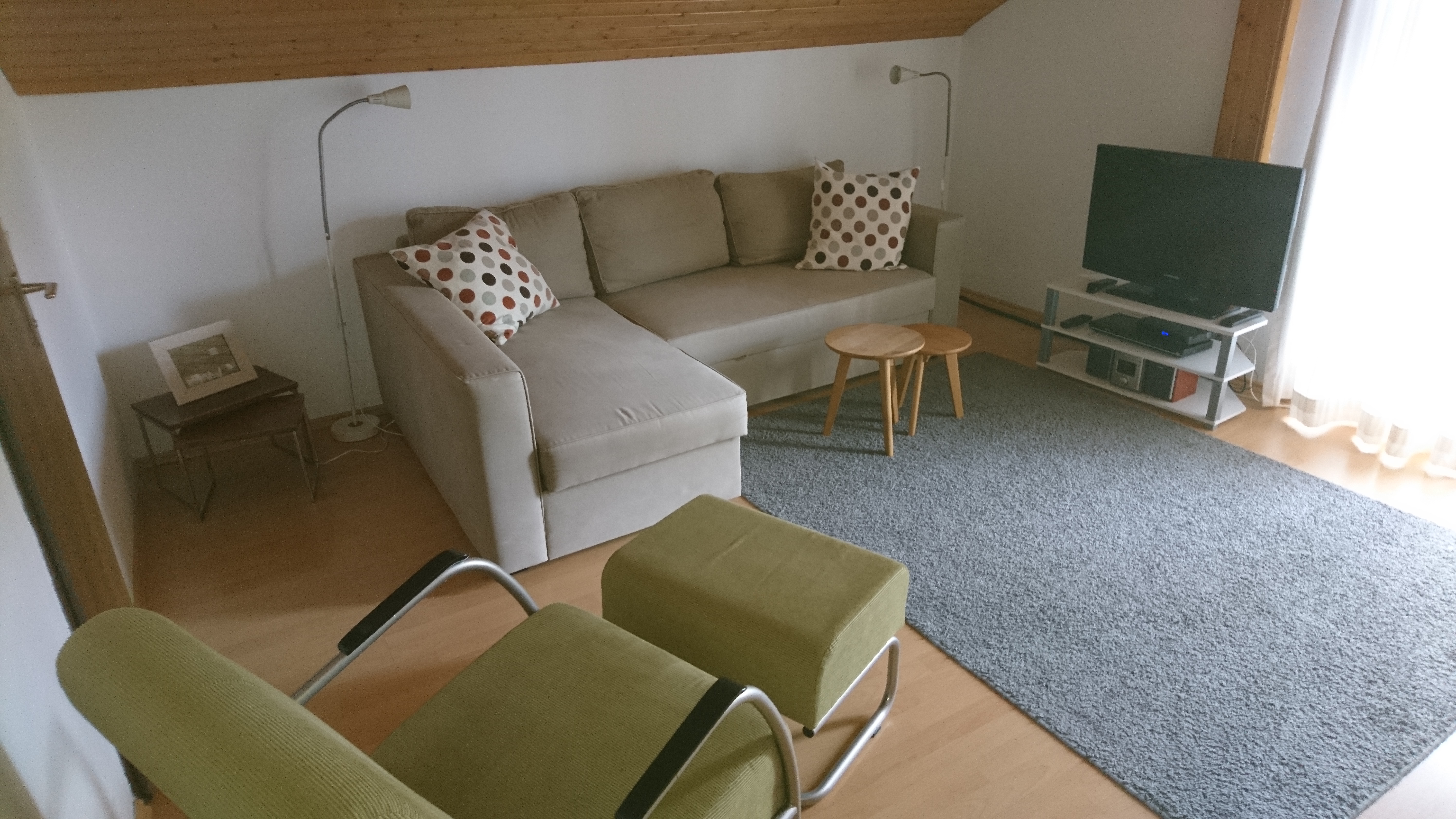 Frühstückspension: Wohnzimmer Apartment - Pension Bergblick