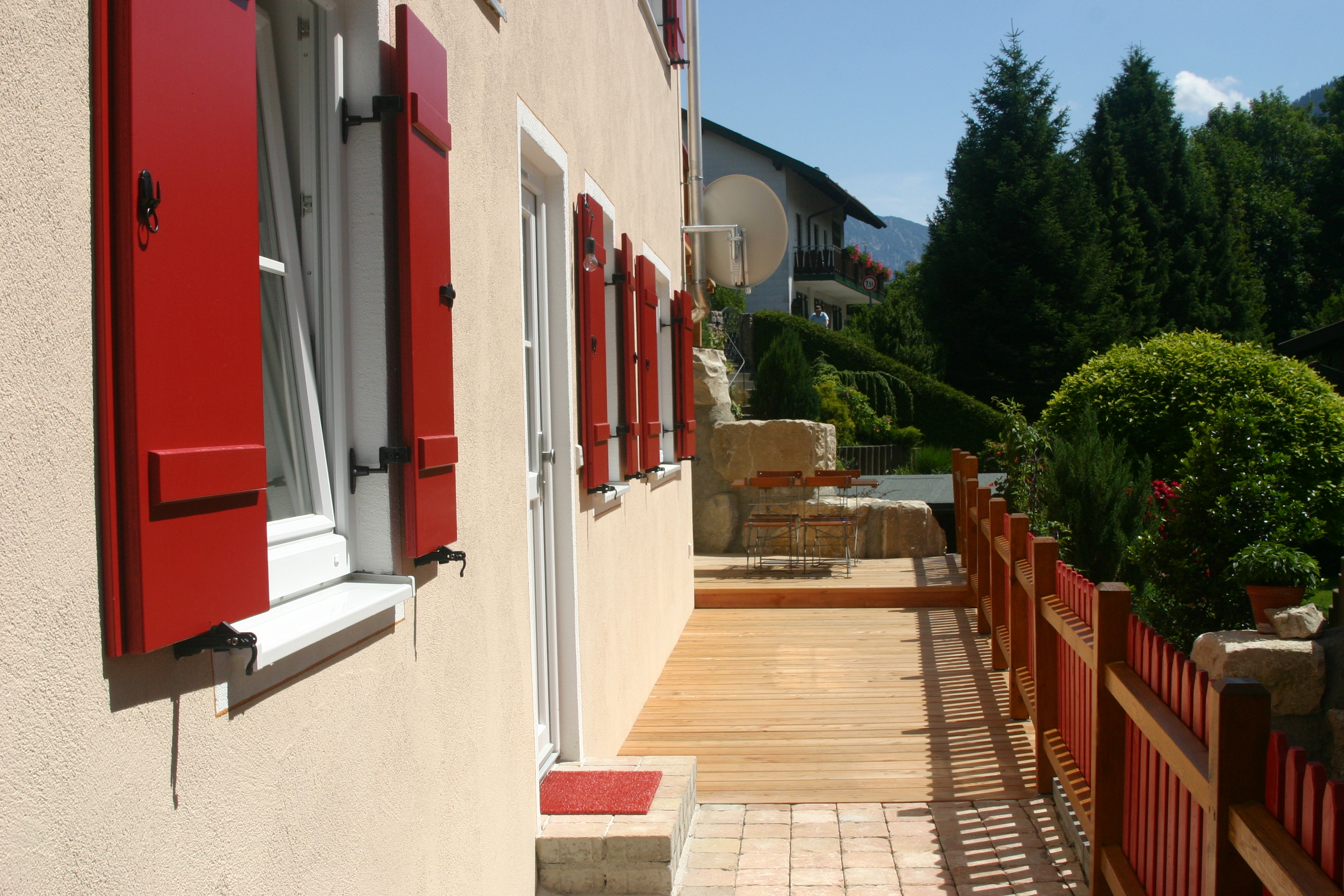 Frühstückspension: Eingang Studio - Pension Bergblick