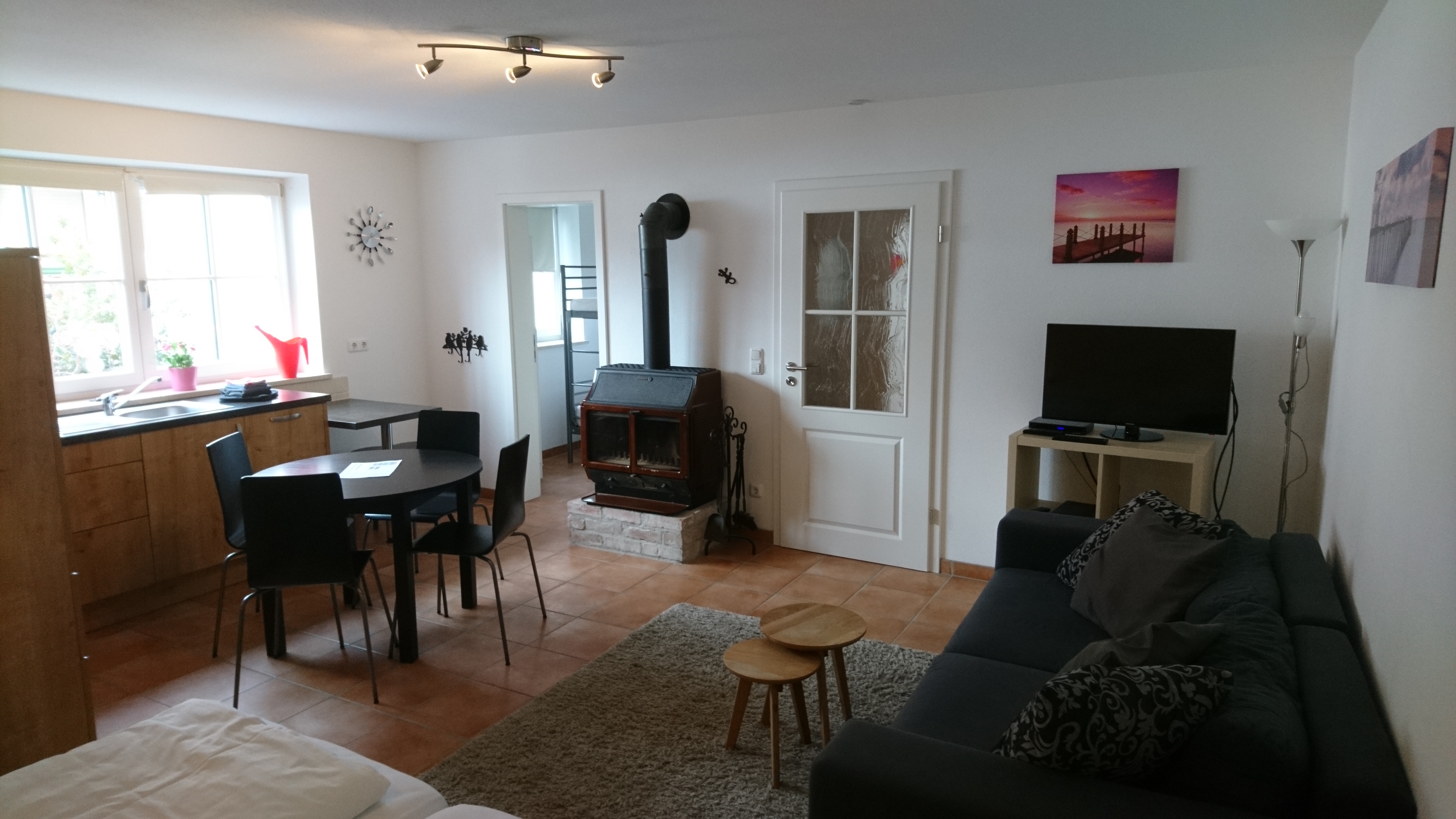 Frühstückspension: Küche und Sitzecke Studio - Pension Bergblick