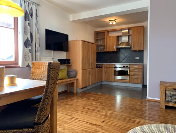 Frühstückspension: Ferienwohnung Küche - Pension Kramerhof